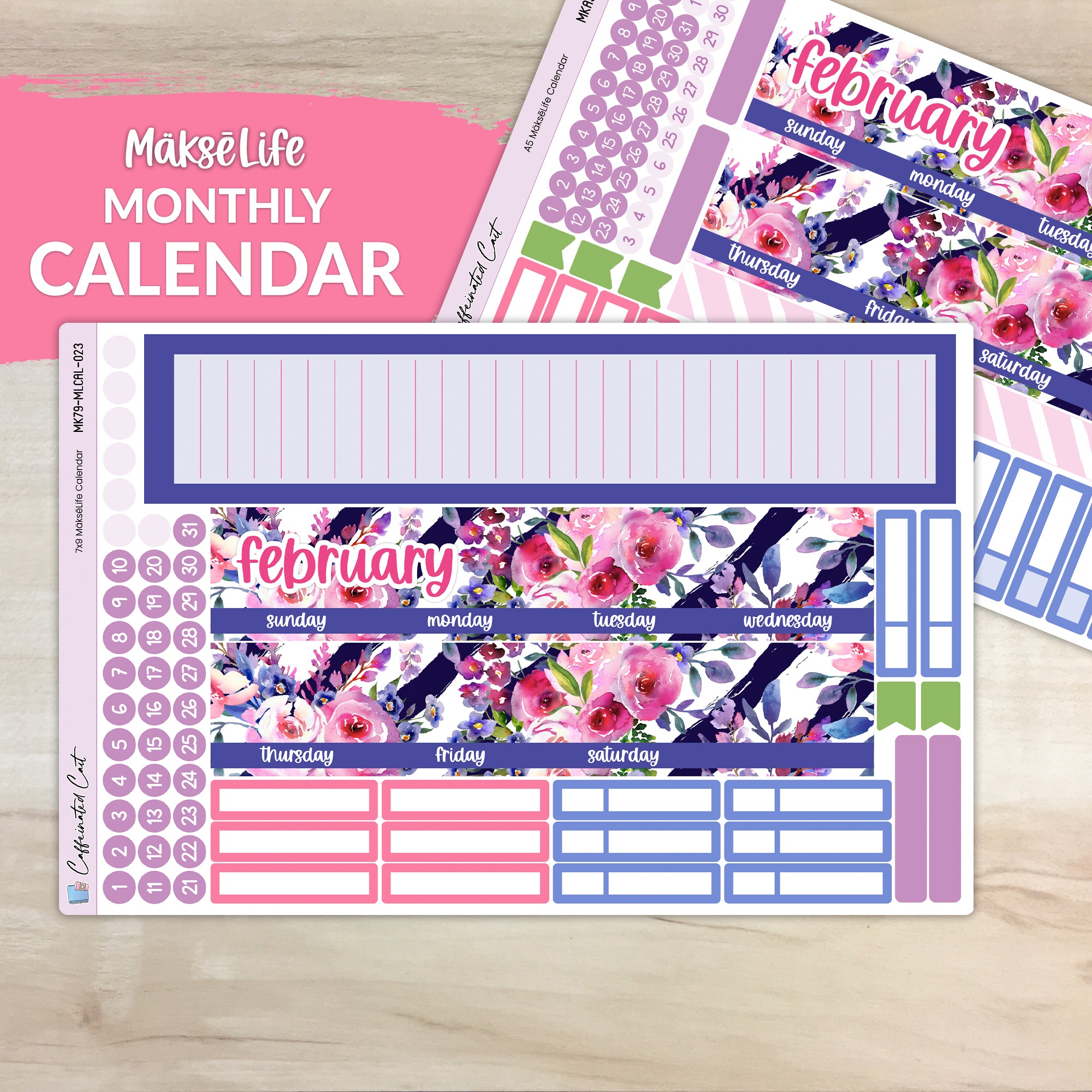 Calendar Kit for MAKSELIFE Planners - Enchanted Garden [ 023 ]