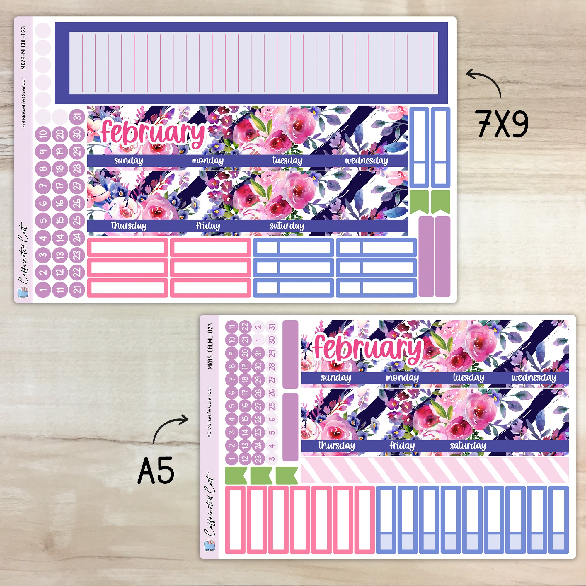 Calendar Kit for MAKSELIFE Planners - Enchanted Garden [ 023 ]