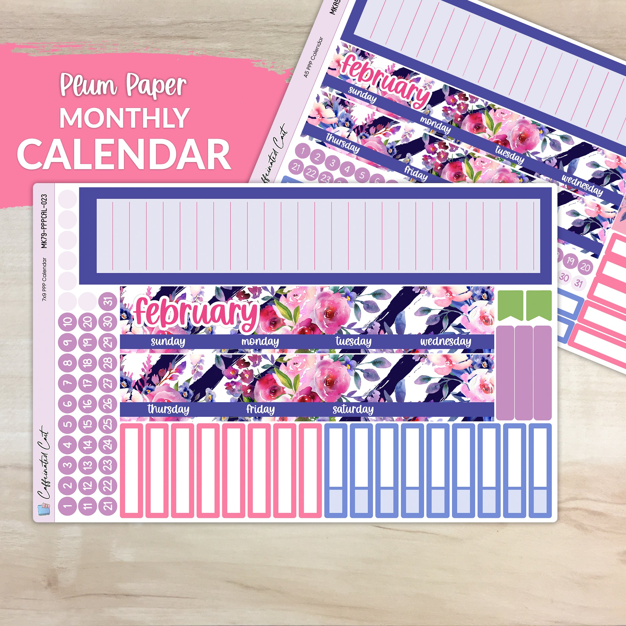 Calendar Kit for PLUM PAPER Planners - Enchanted Garden [ 023 ]