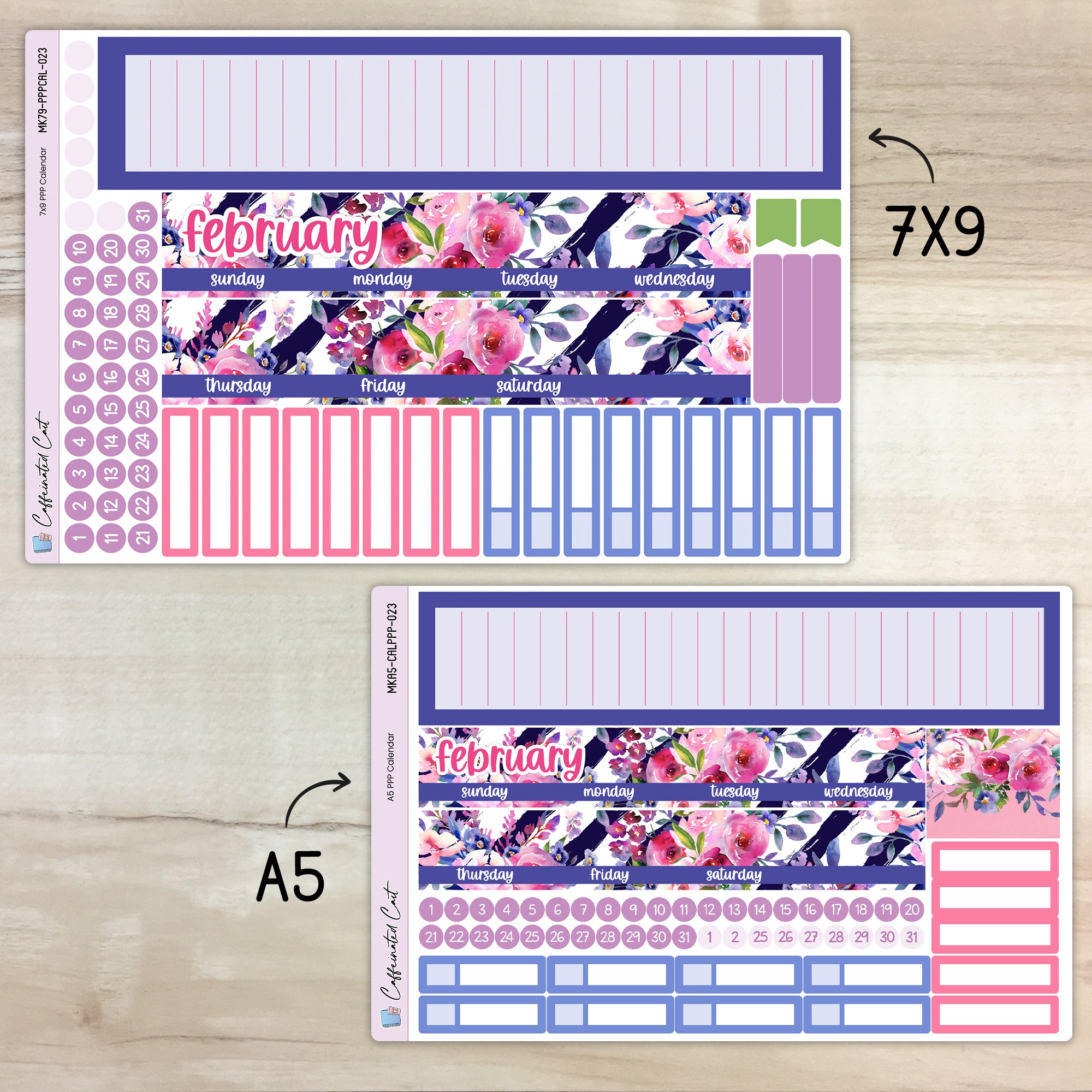 Calendar Kit for PLUM PAPER Planners - Enchanted Garden [ 023 ]