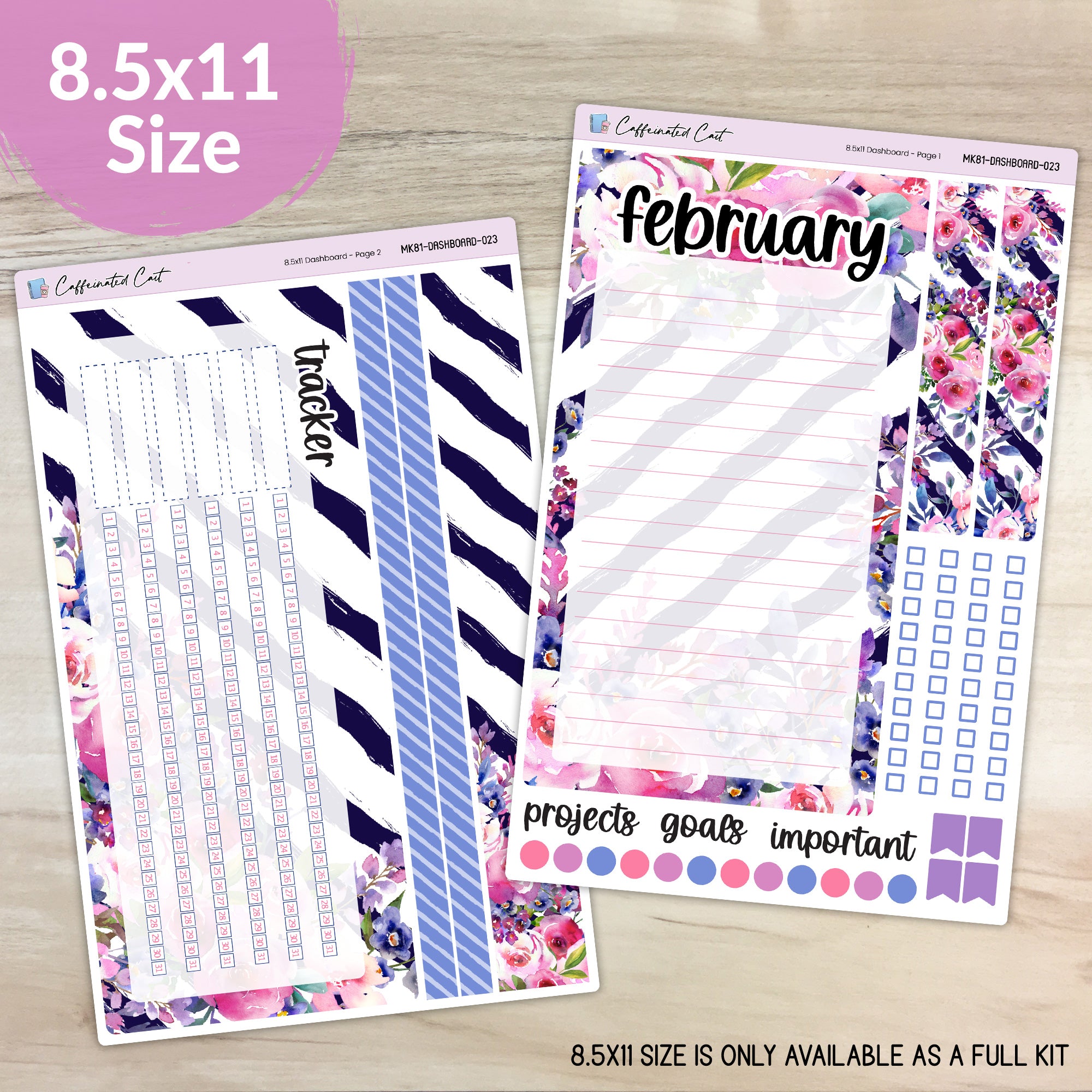 Dashboard & Notes Kit for ERIN CONDREN Planners - Enchanted Garden [ 023 ]