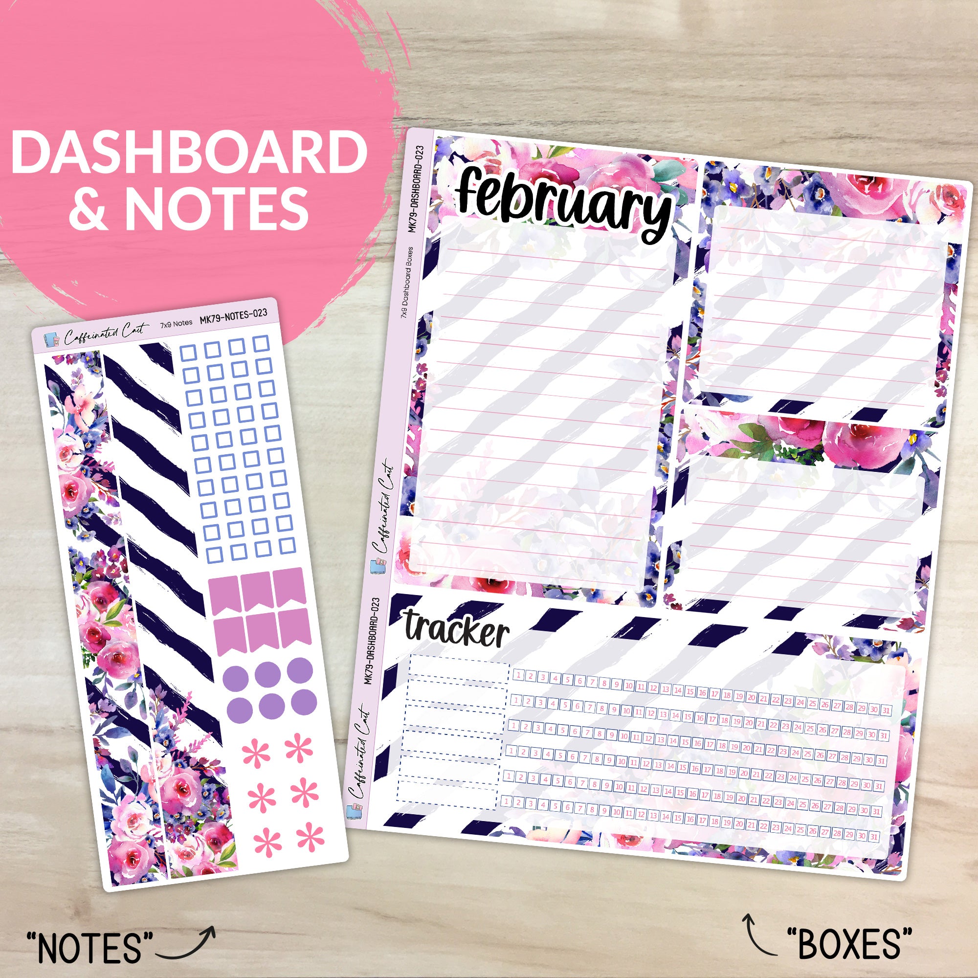 Dashboard & Notes Kit for ERIN CONDREN Planners - Enchanted Garden [ 023 ]