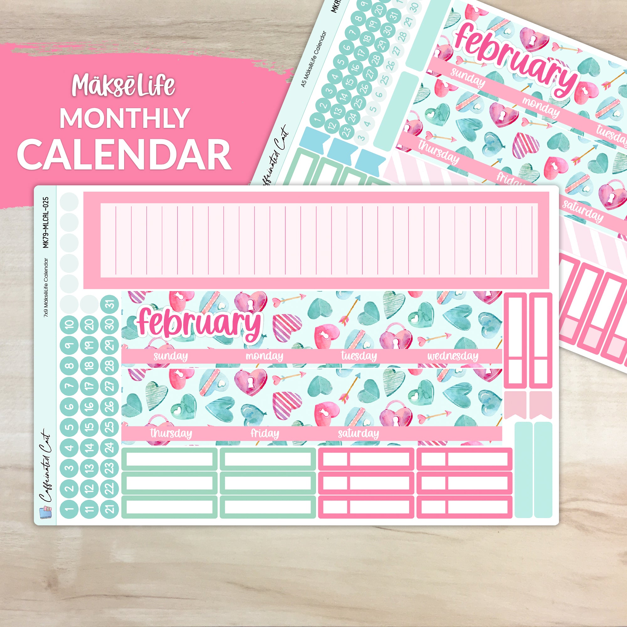 Calendar Kit for MAKSELIFE Planners - Be Mine [ 025 ]