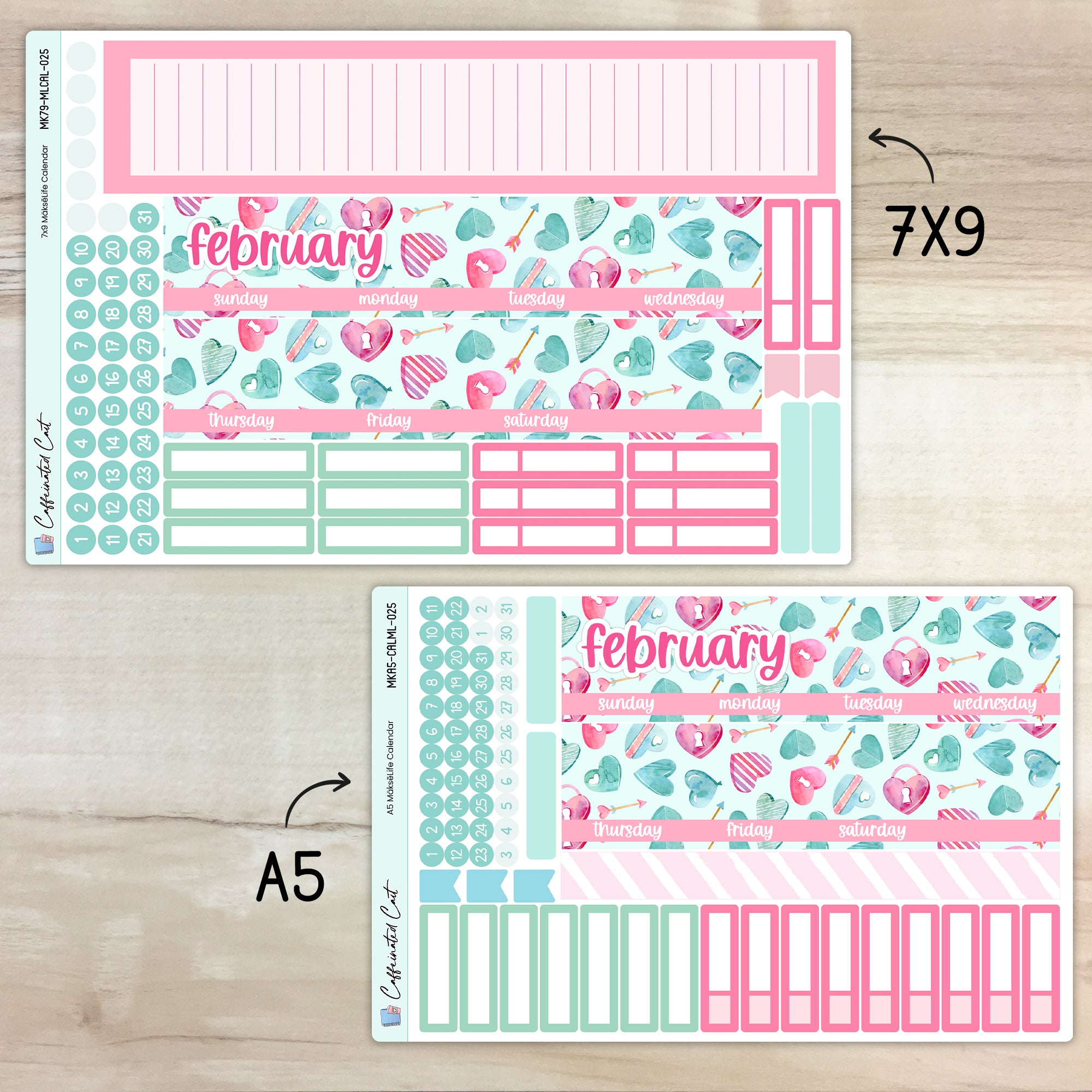 Calendar Kit for MAKSELIFE Planners - Be Mine [ 025 ]