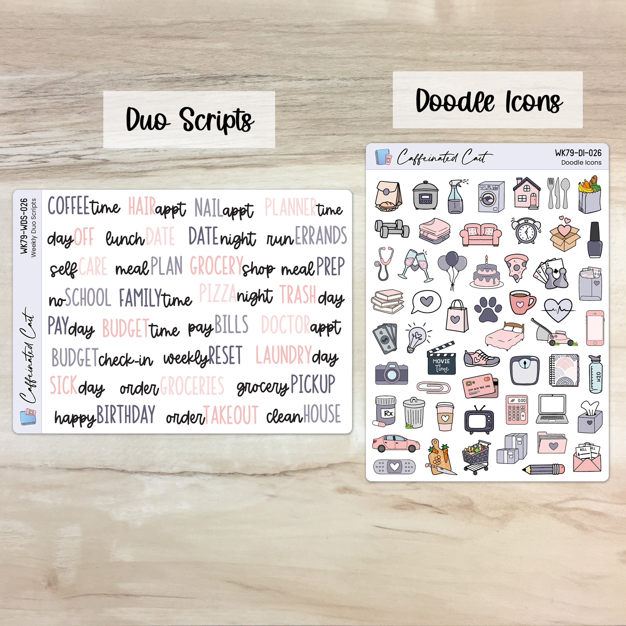 Doodle Icons & Scripts - Boho & Chill [ 026 ]