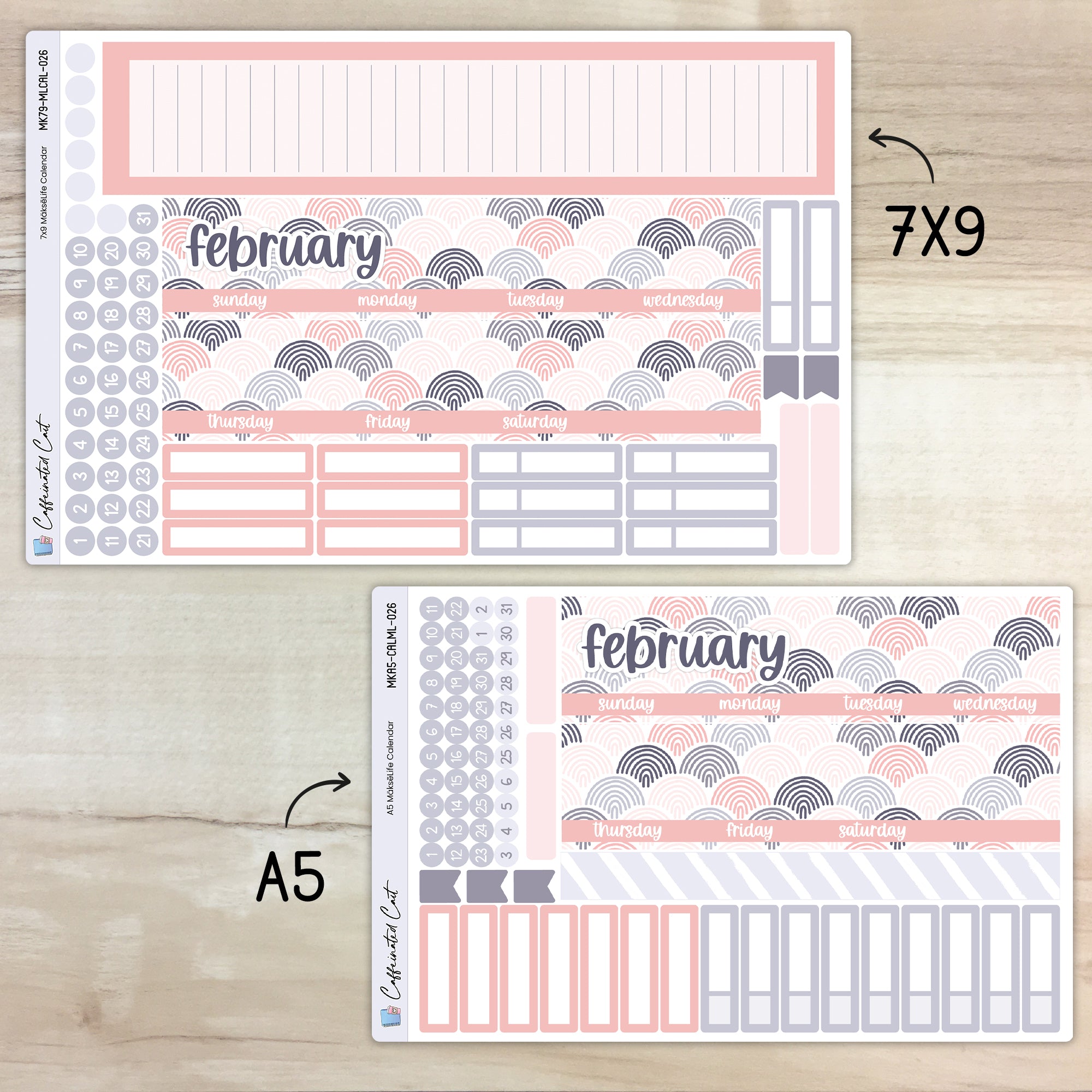 Calendar Kit for MAKSELIFE Planners - Boho & Chill [ 026 ]