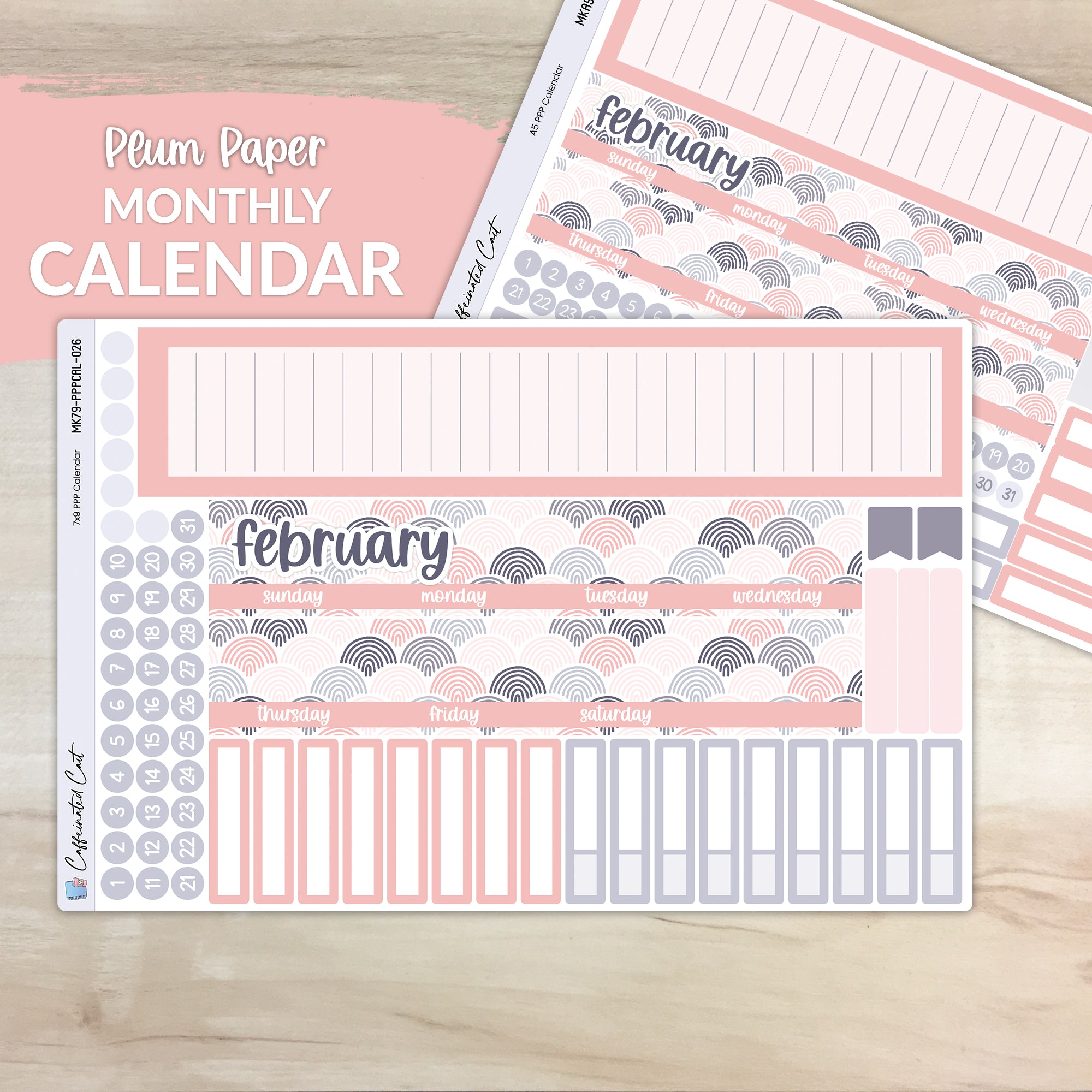 Calendar Kit for PLUM PAPER Planners - Boho & Chill [ 026 ]