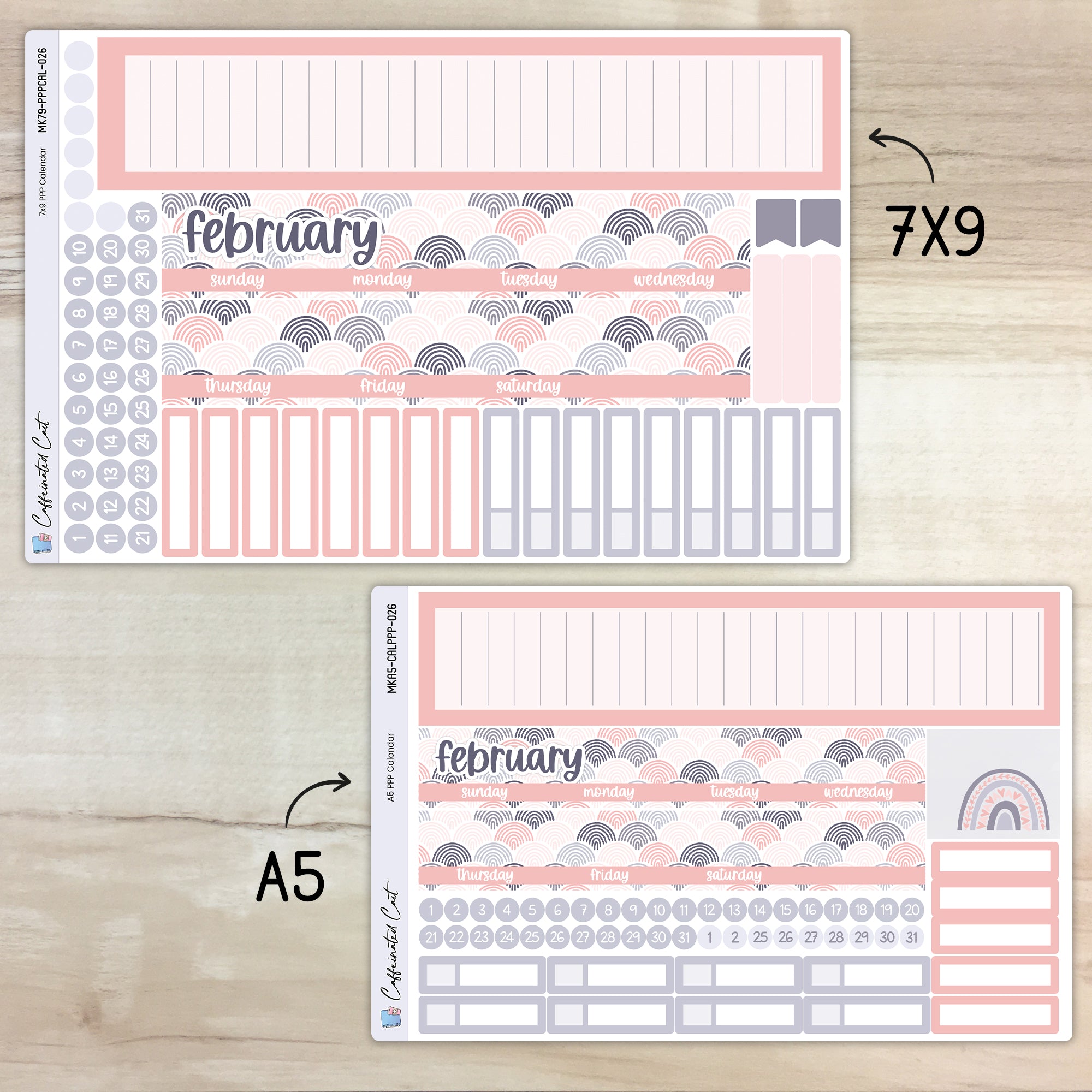 Calendar Kit for PLUM PAPER Planners - Boho & Chill [ 026 ]