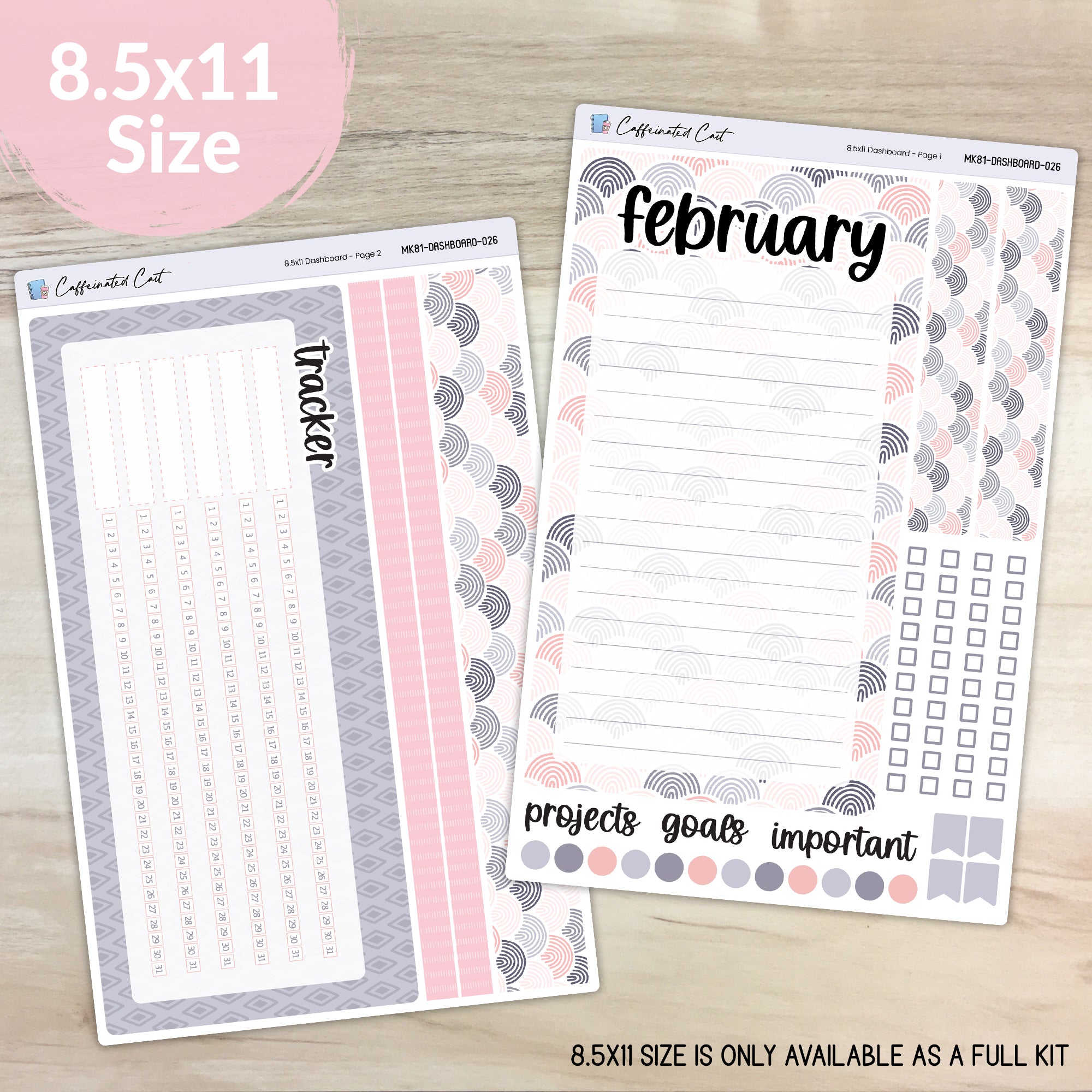 Dashboard & Notes Kit for ERIN CONDREN Planners - Boho & Chill [ 026 ]