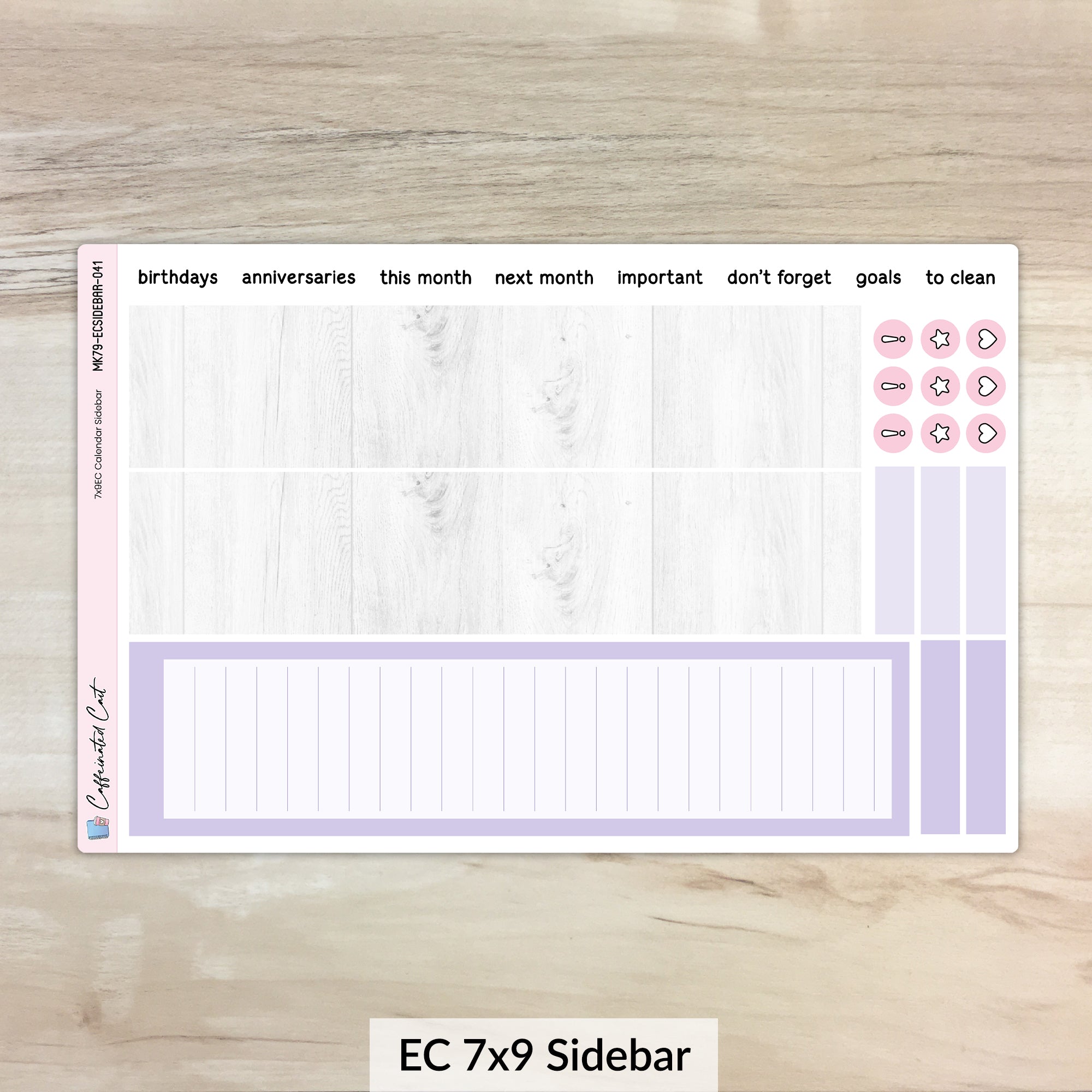 Calendar Kit for ERIN CONDREN Planners - Delicate Floral [ 041 ]