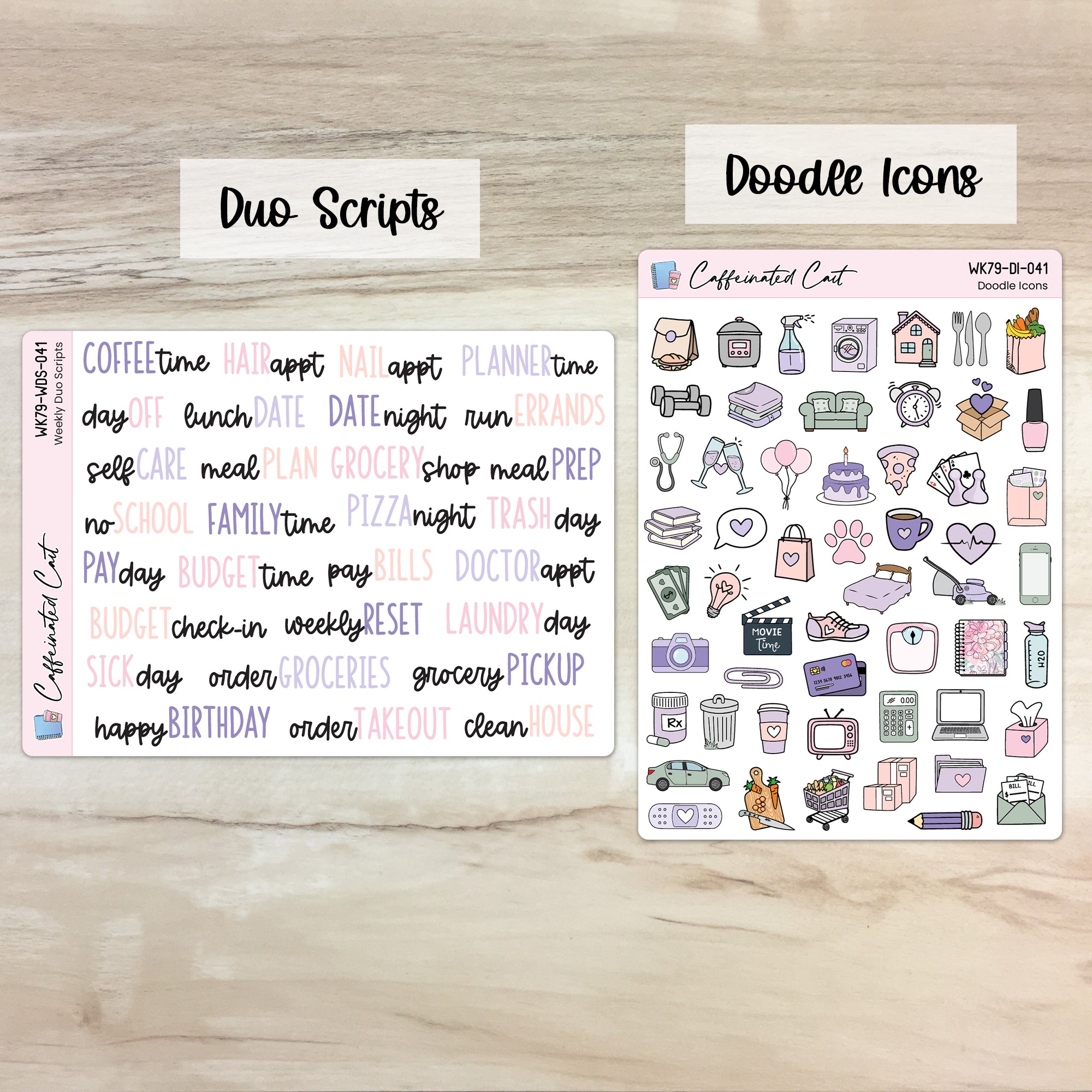 Doodle Icons & Scripts - Delicate Floral [ 041 ]