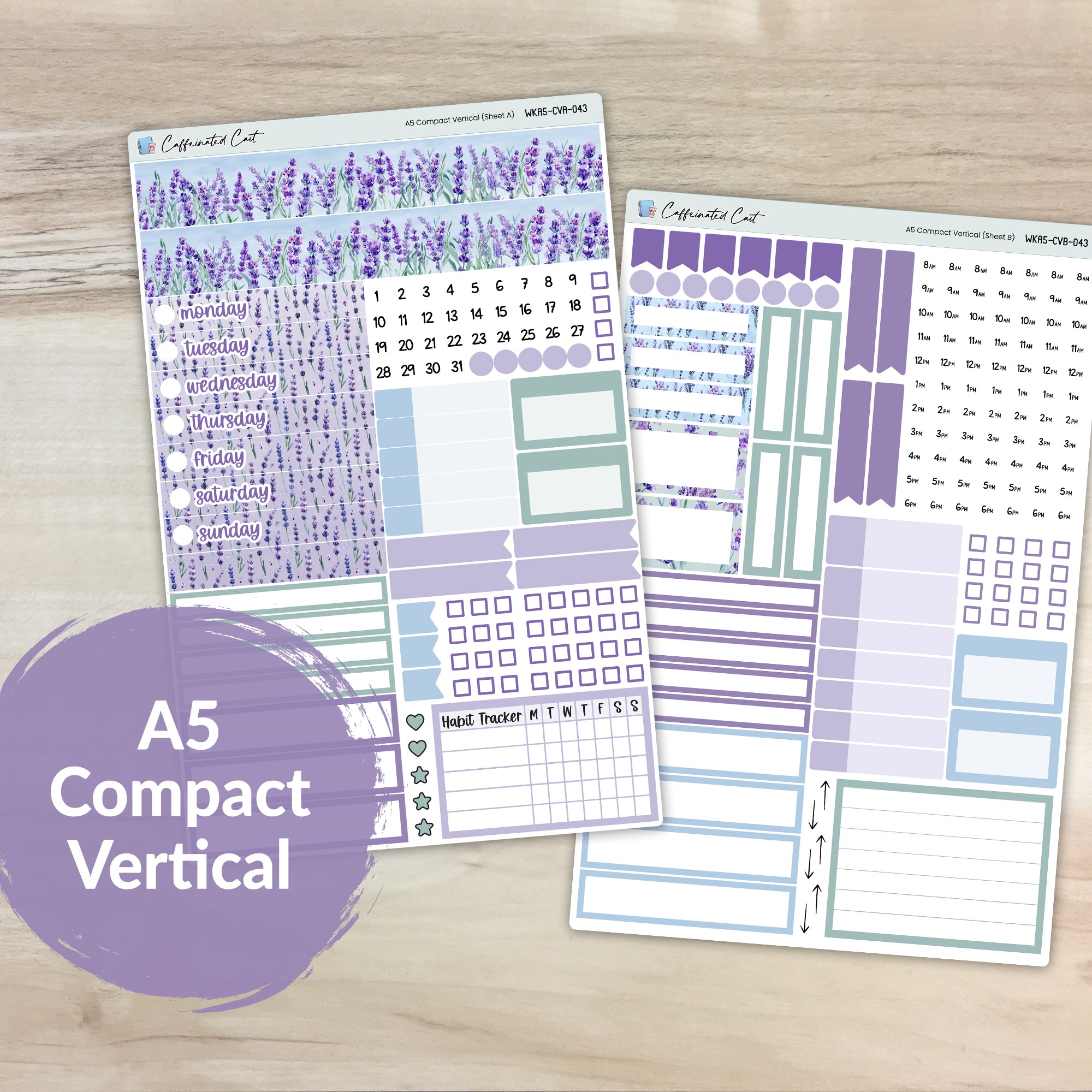 A5 Compact Vertical Kit - Lavender Fields [ 043 ]