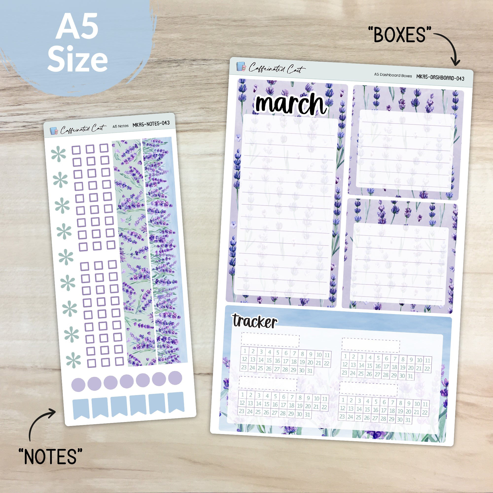 Dashboard & Notes Kit for ERIN CONDREN Planners - Lavender Fields [ 043 ]