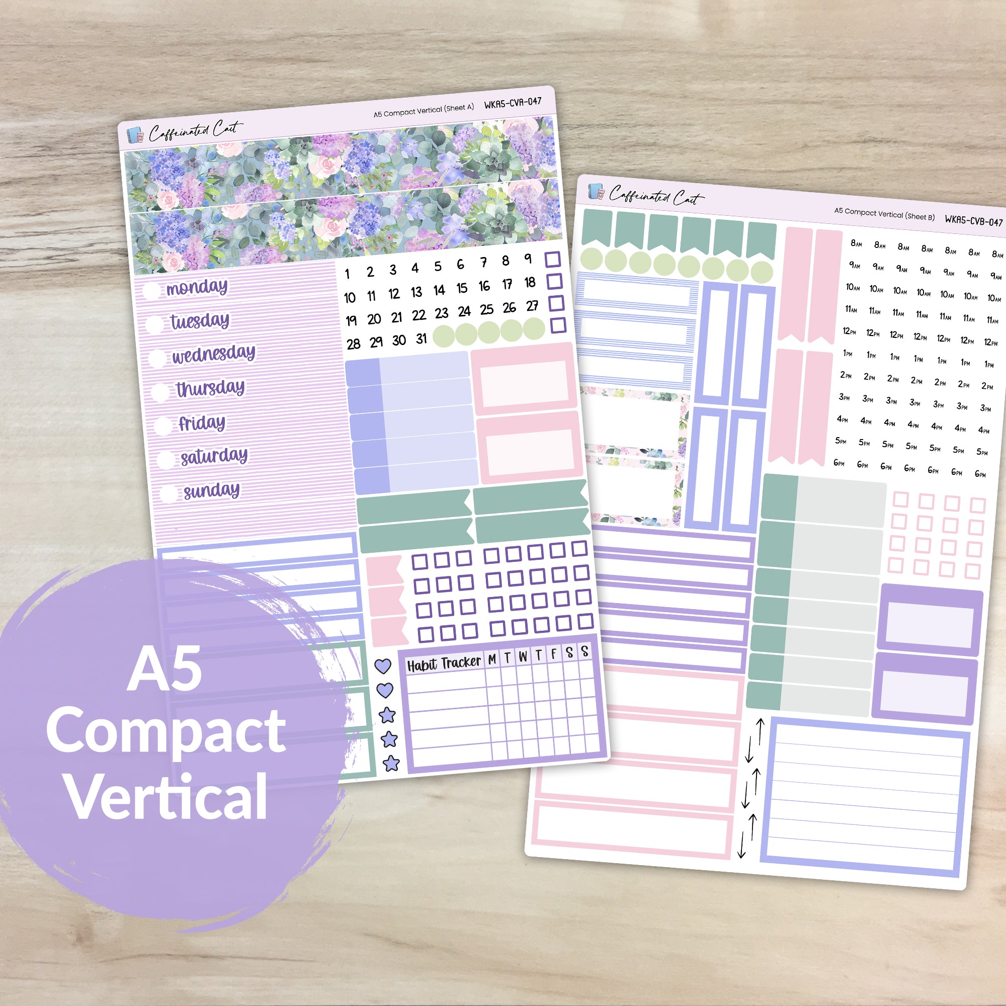 A5 Compact Vertical Kit - Spring Bouquet [ 047 ]