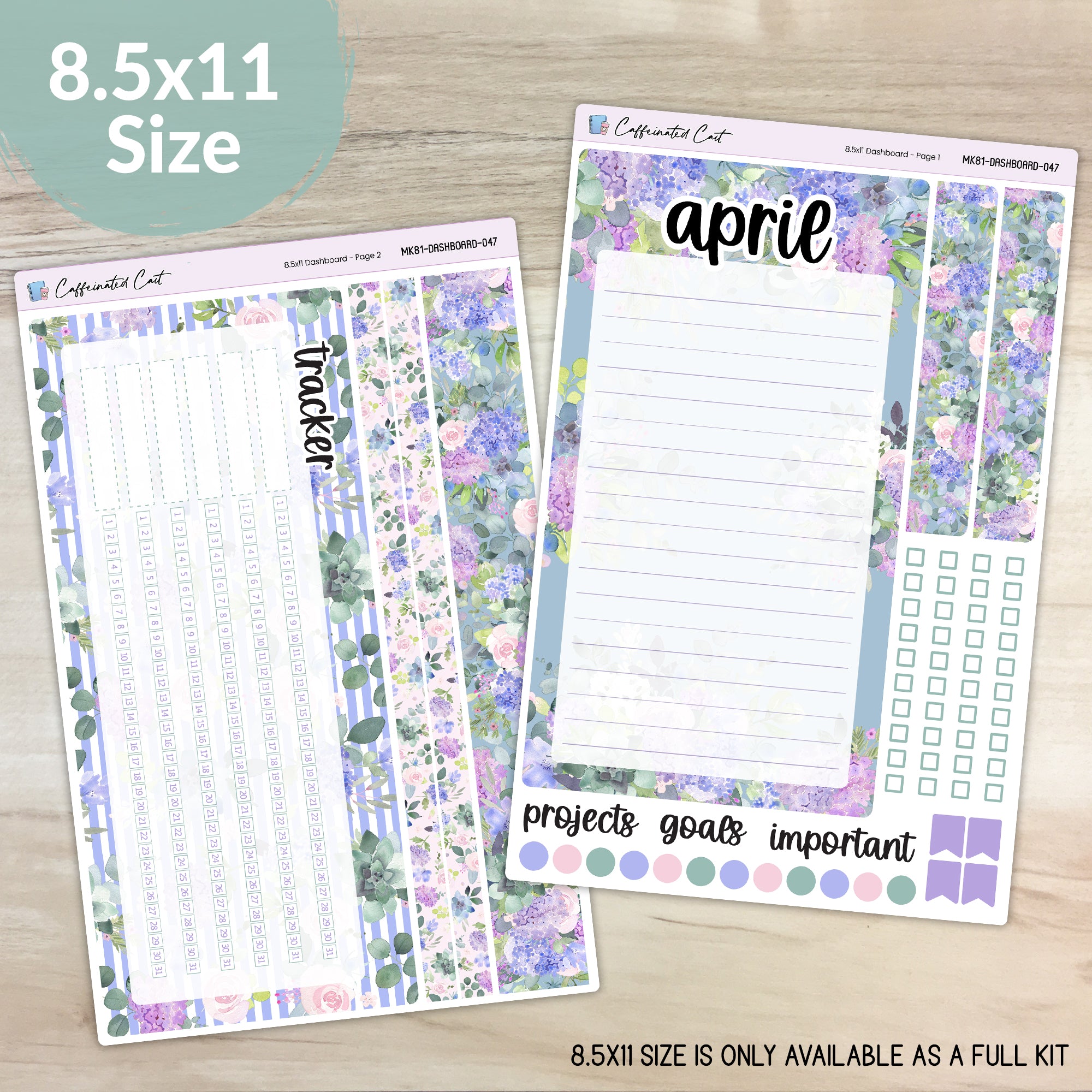 Dashboard & Notes Kit for ERIN CONDREN Planners - Spring Bouquet [ 047 ]