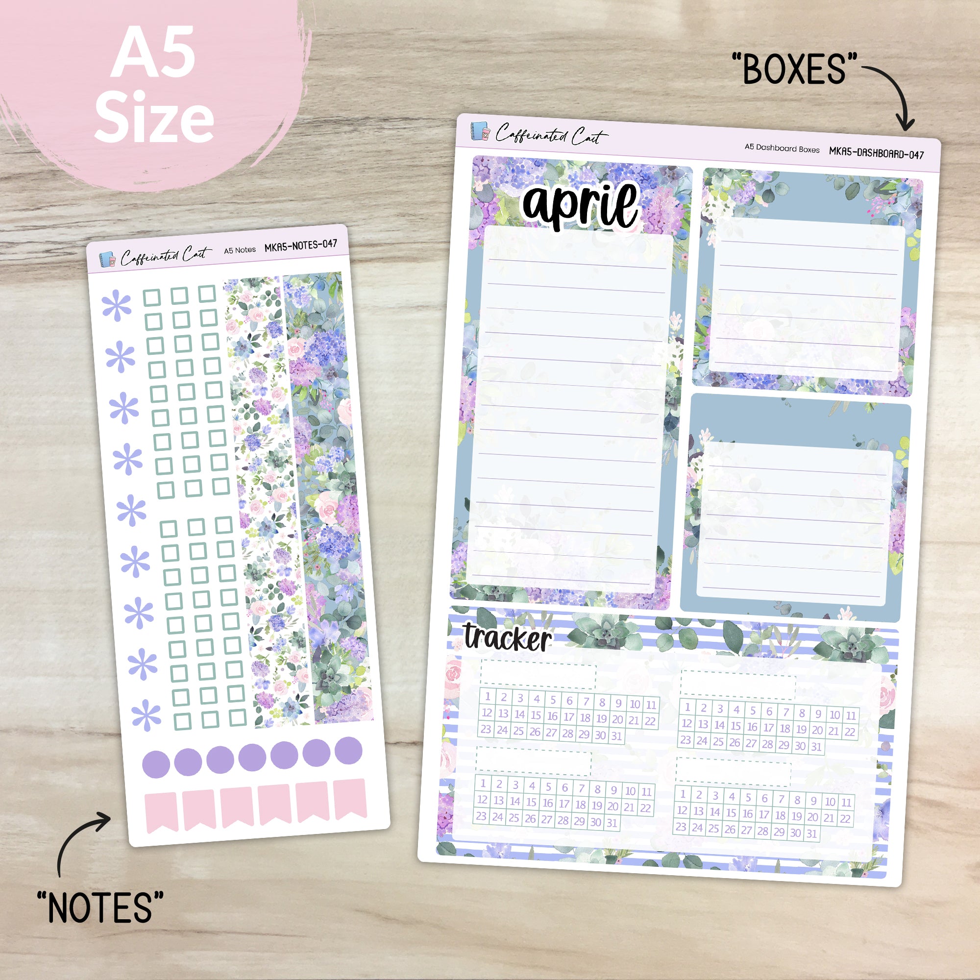 Dashboard & Notes Kit for ERIN CONDREN Planners - Spring Bouquet [ 047 ]