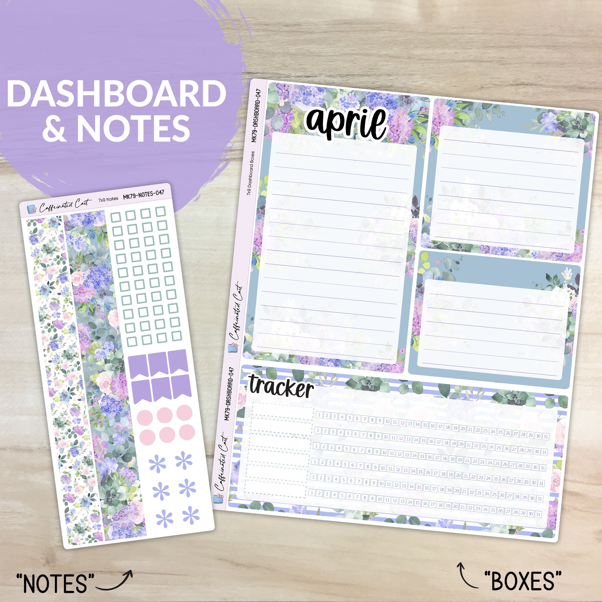 Dashboard & Notes Kit for ERIN CONDREN Planners - Spring Bouquet [ 047 ]