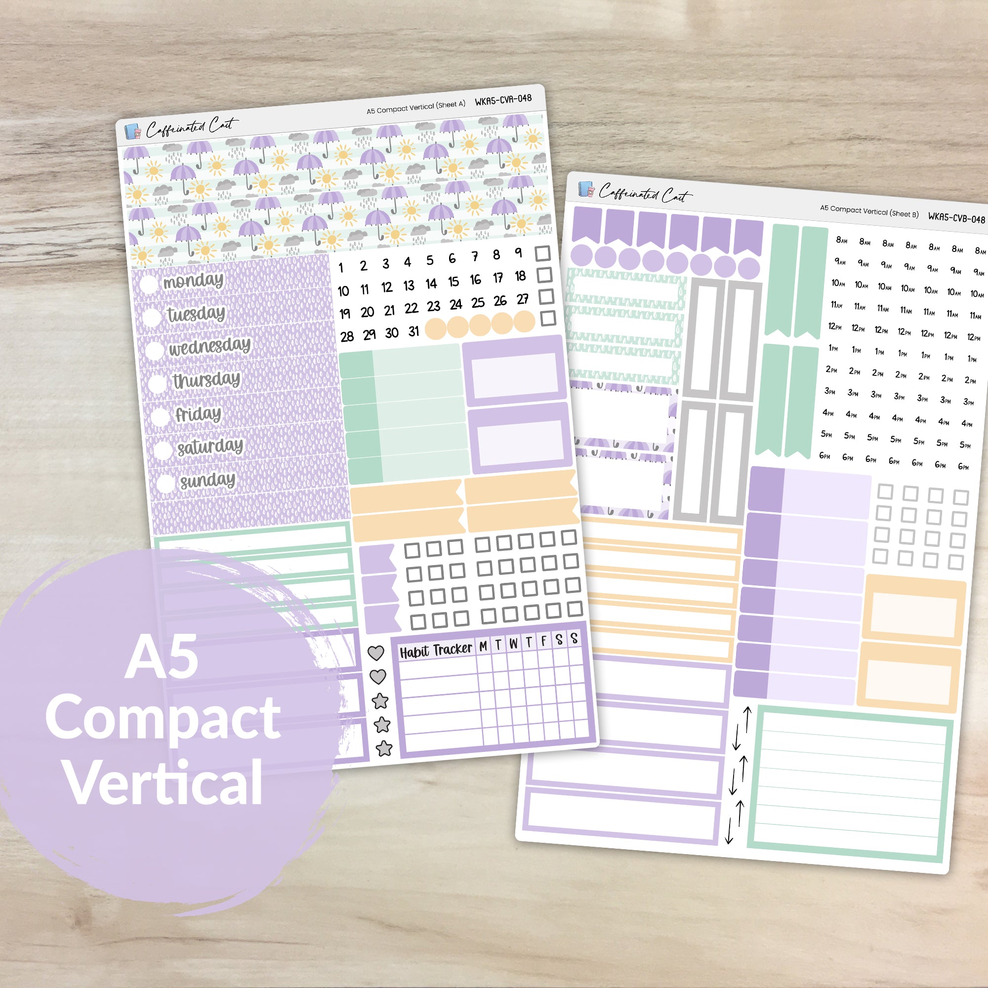 A5 Compact Vertical Kit - April Showers [ 048 ]