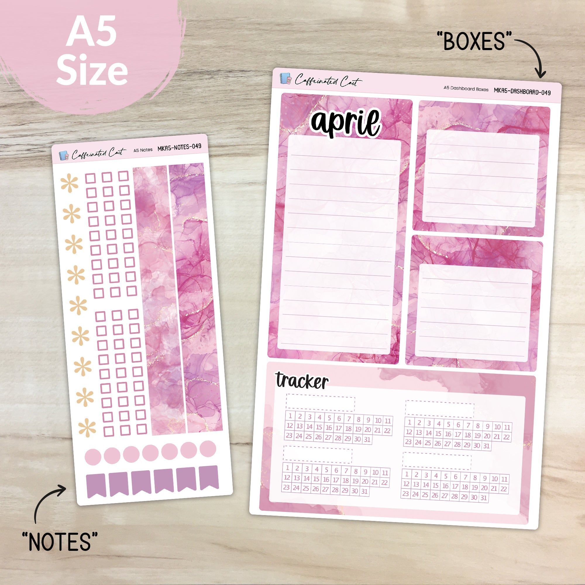 Dashboard & Notes Kit for ERIN CONDREN Planners - Mystic Mauve [ 049 ]