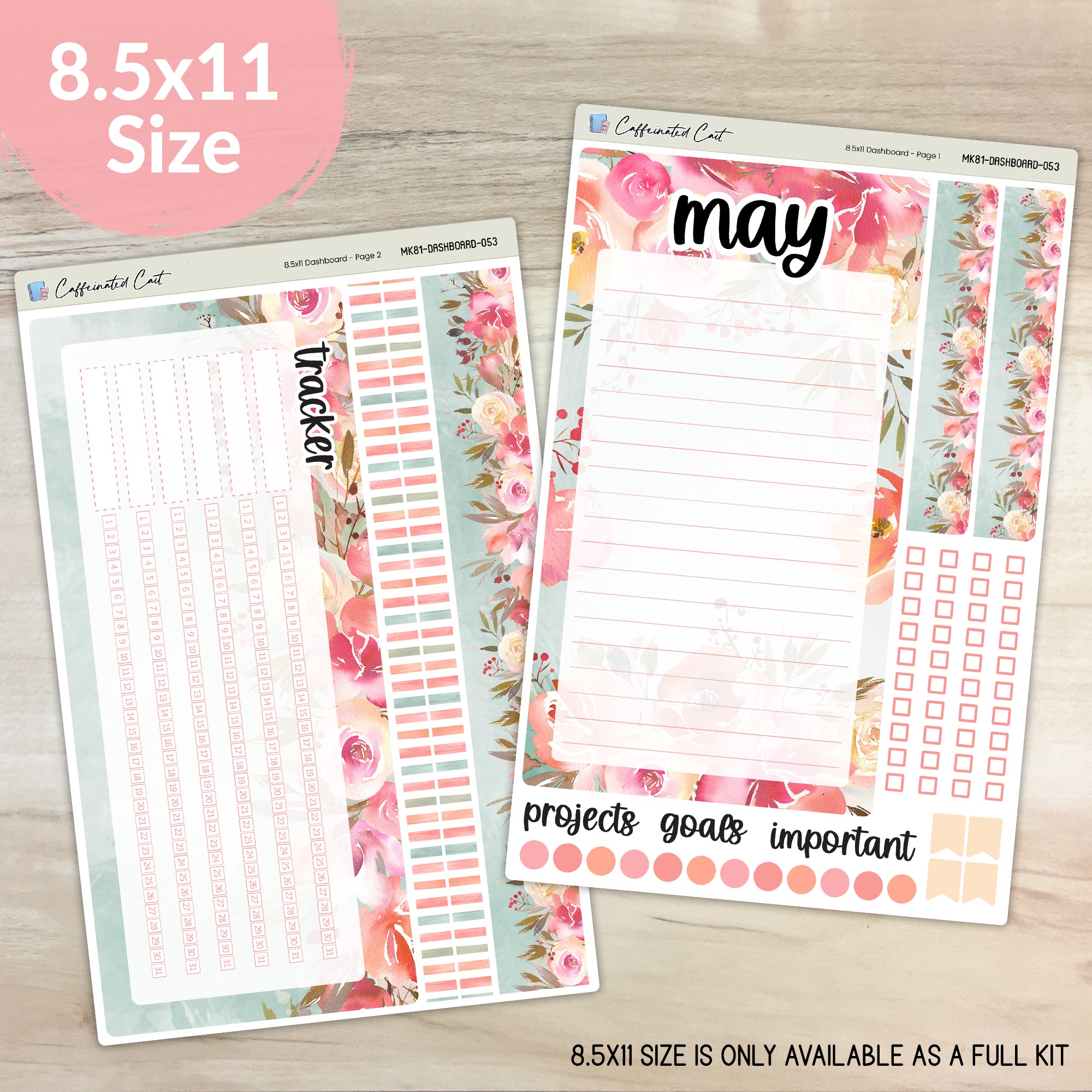 Dashboard & Notes Kit for ERIN CONDREN Planners - In a Dream [ 053 ]