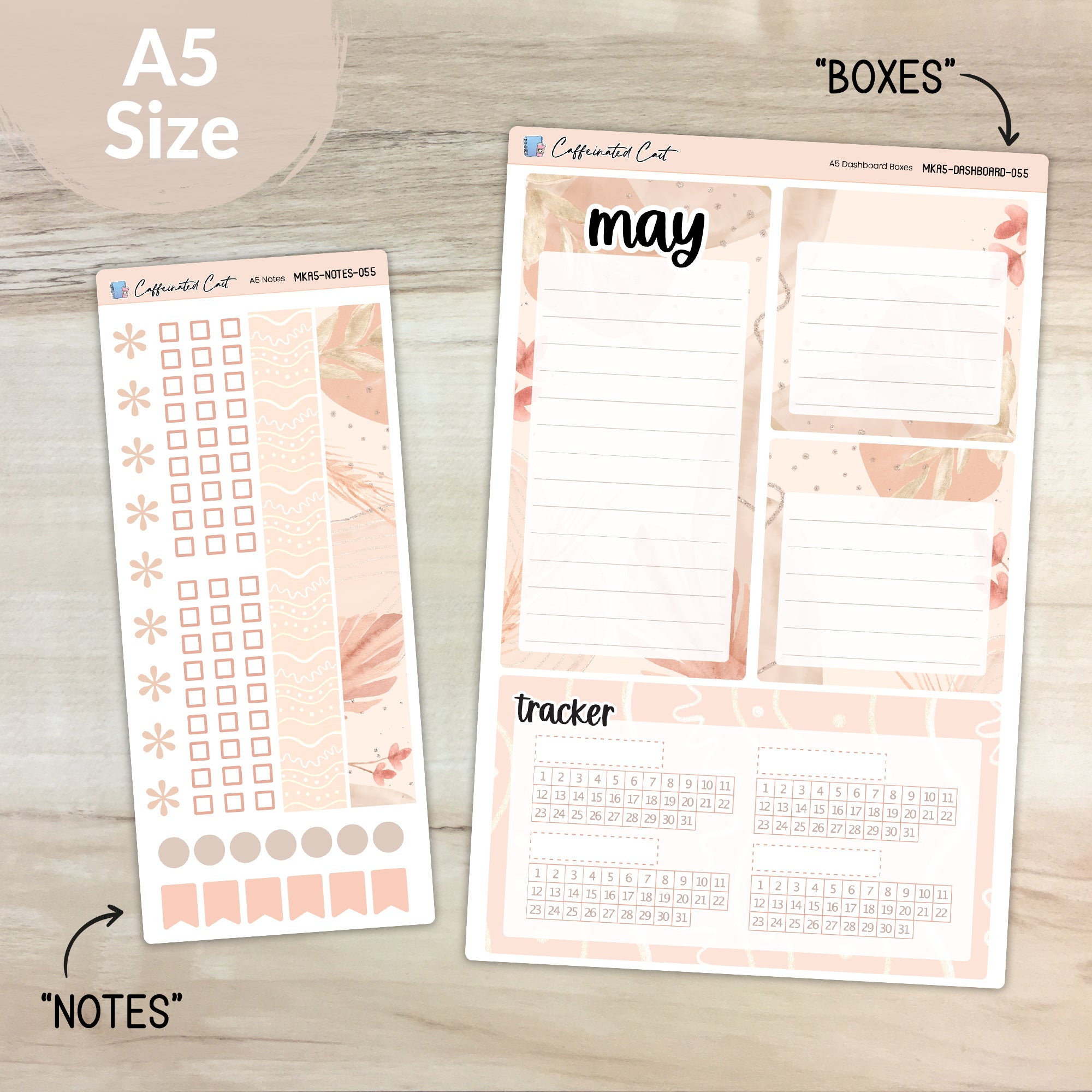 Dashboard & Notes Kit for ERIN CONDREN Planners - Neutral Boho [ 055 ]