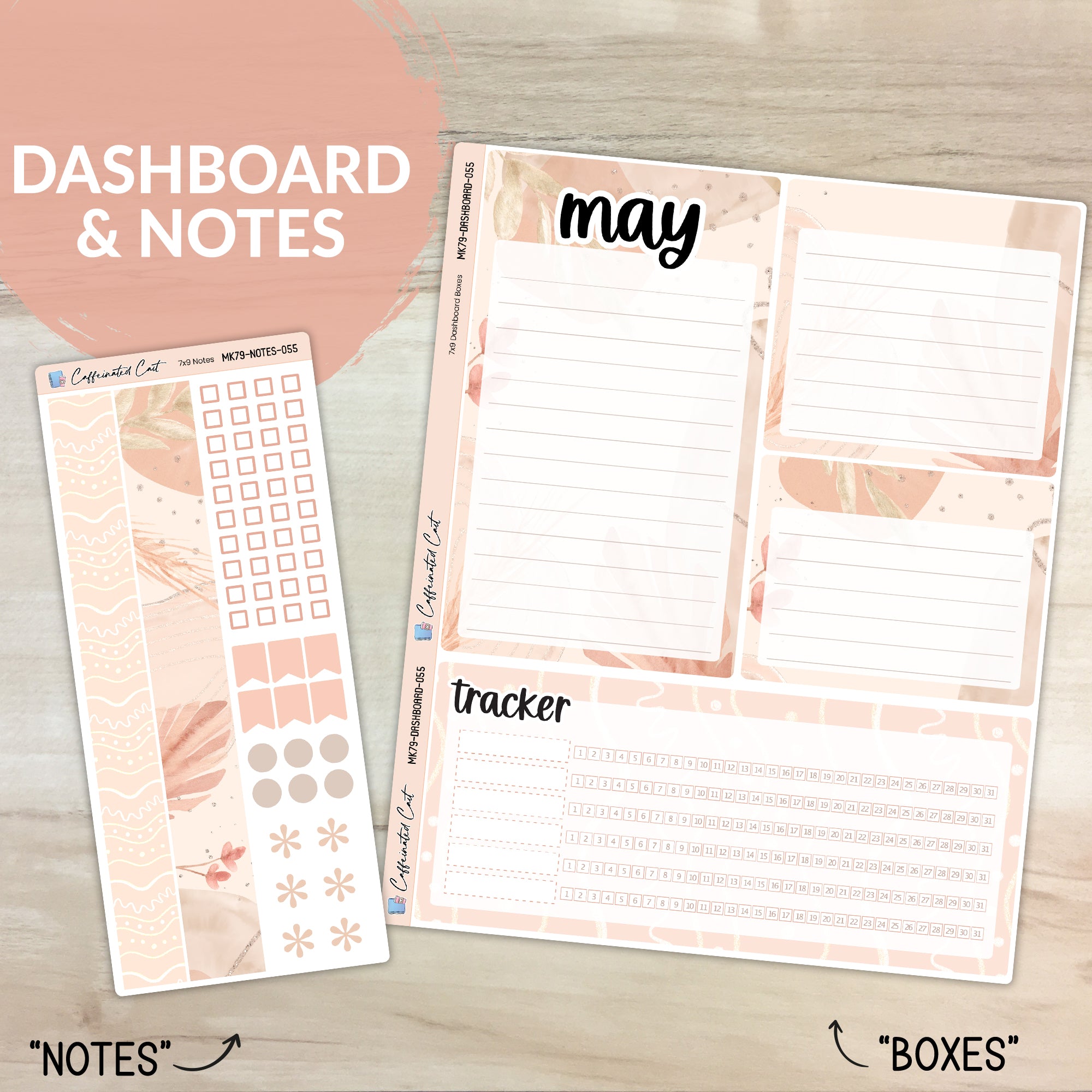 Dashboard & Notes Kit for ERIN CONDREN Planners - Neutral Boho [ 055 ]