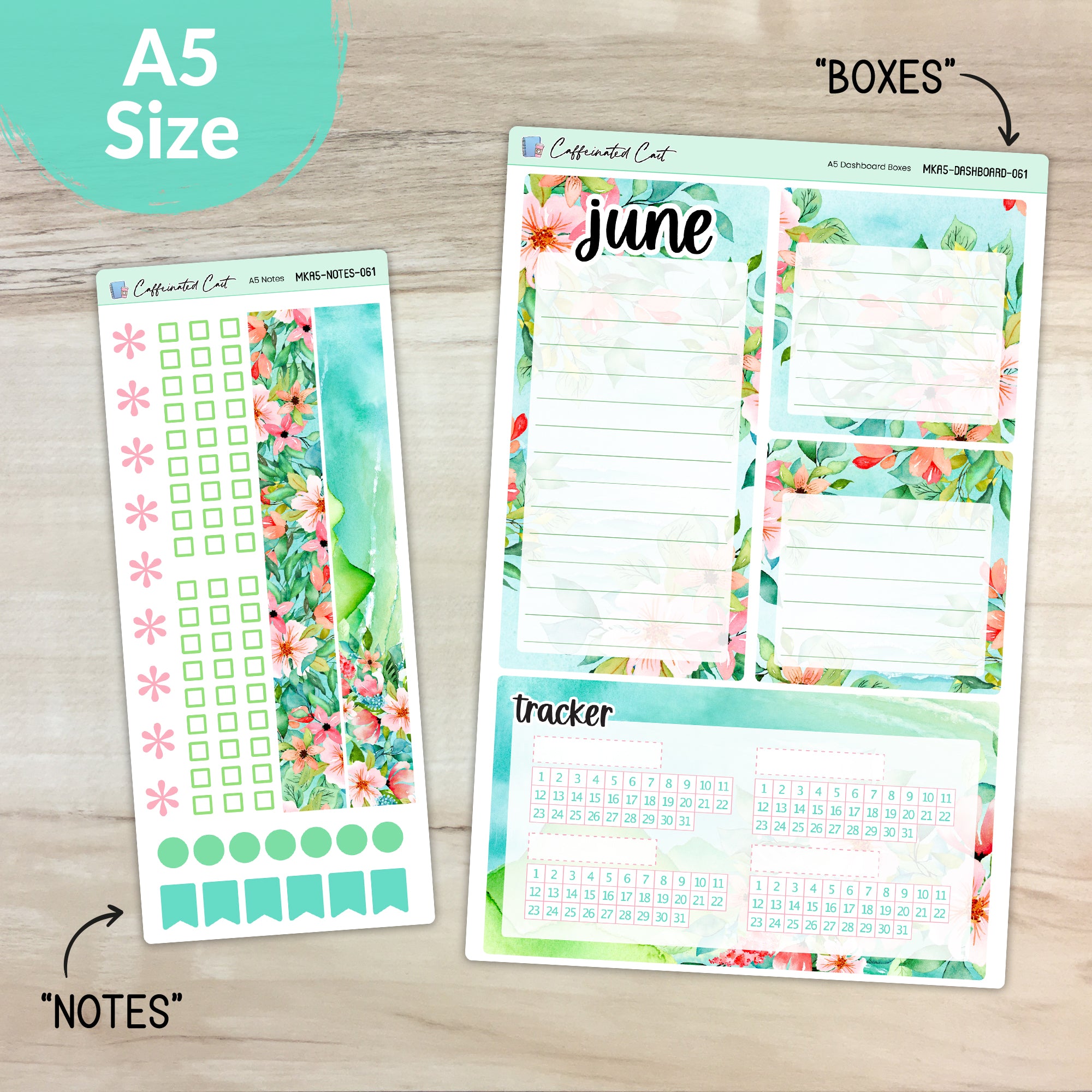 Dashboard & Notes Kit for ERIN CONDREN Planners - Emerald Shores [ 061 ]