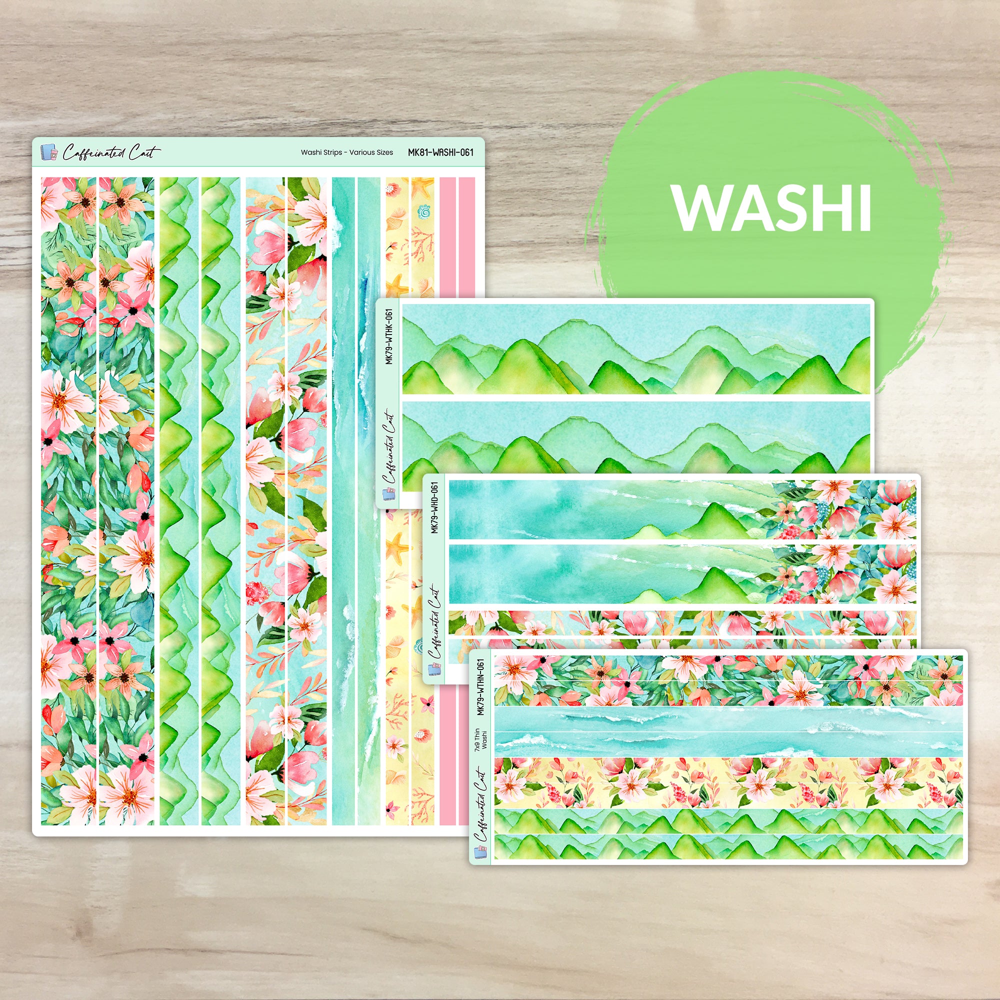 Washi Strips - Emerald Shores [ 061 ]