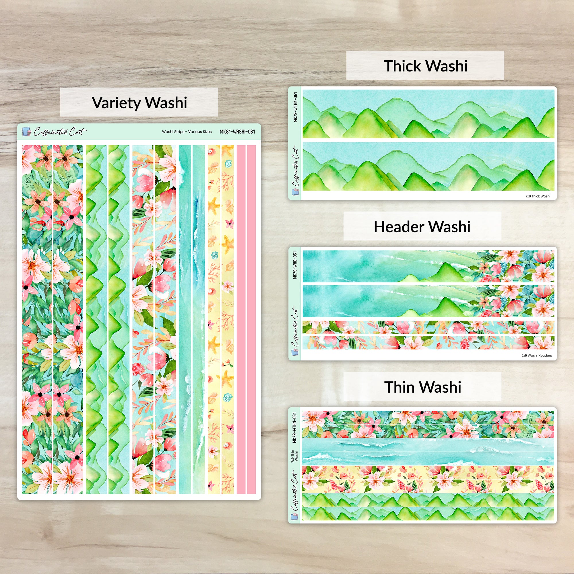 Washi Strips - Emerald Shores [ 061 ]