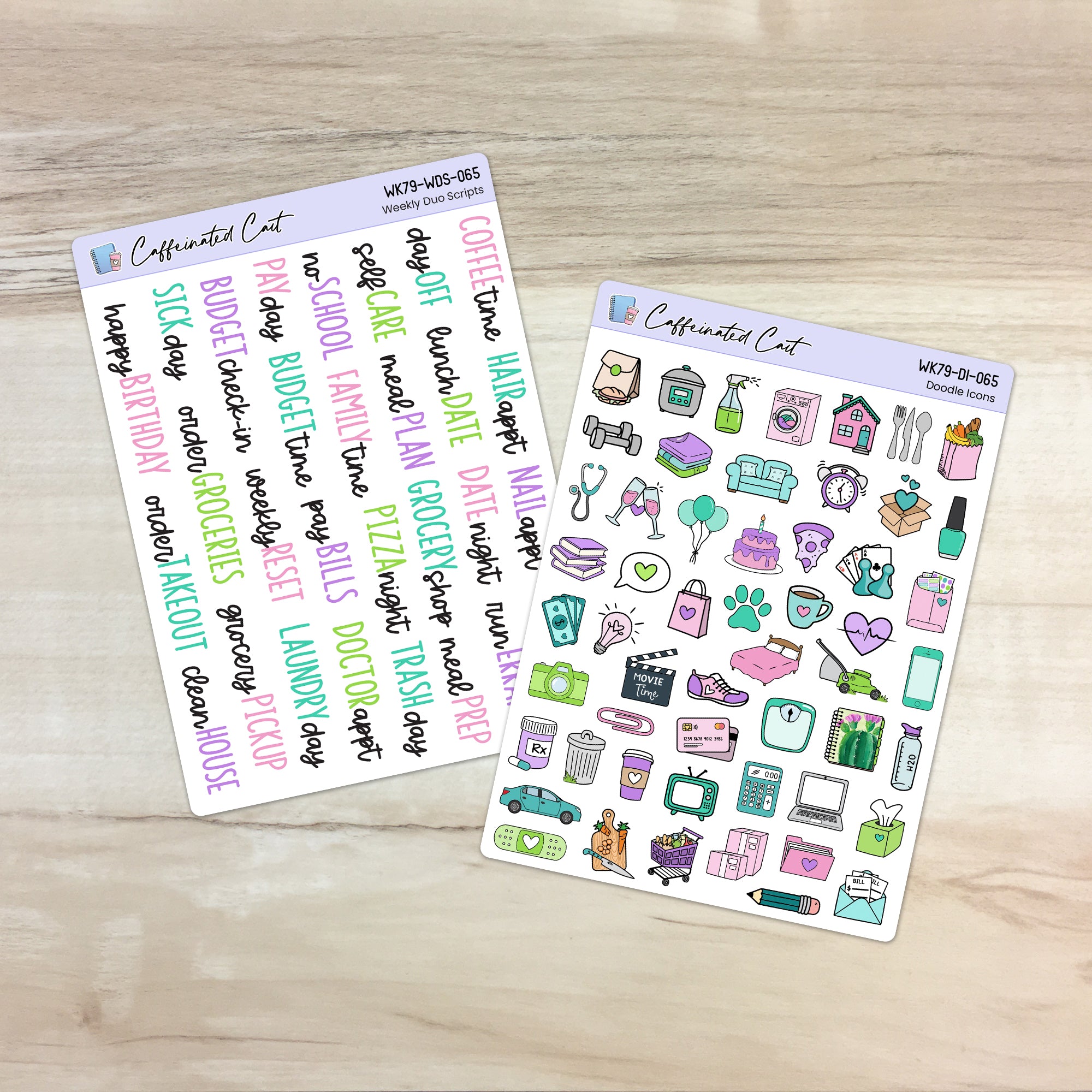 Doodle Icons & Scripts - Colorful Cacti [ 065 ]