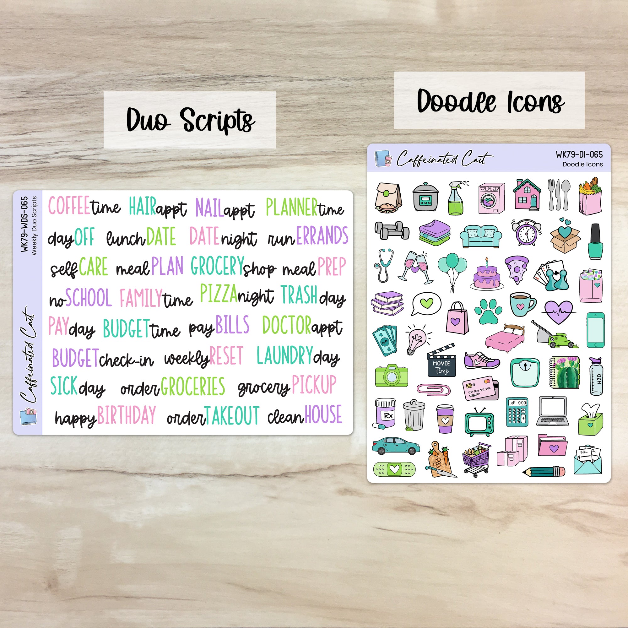 Doodle Icons & Scripts - Colorful Cacti [ 065 ]