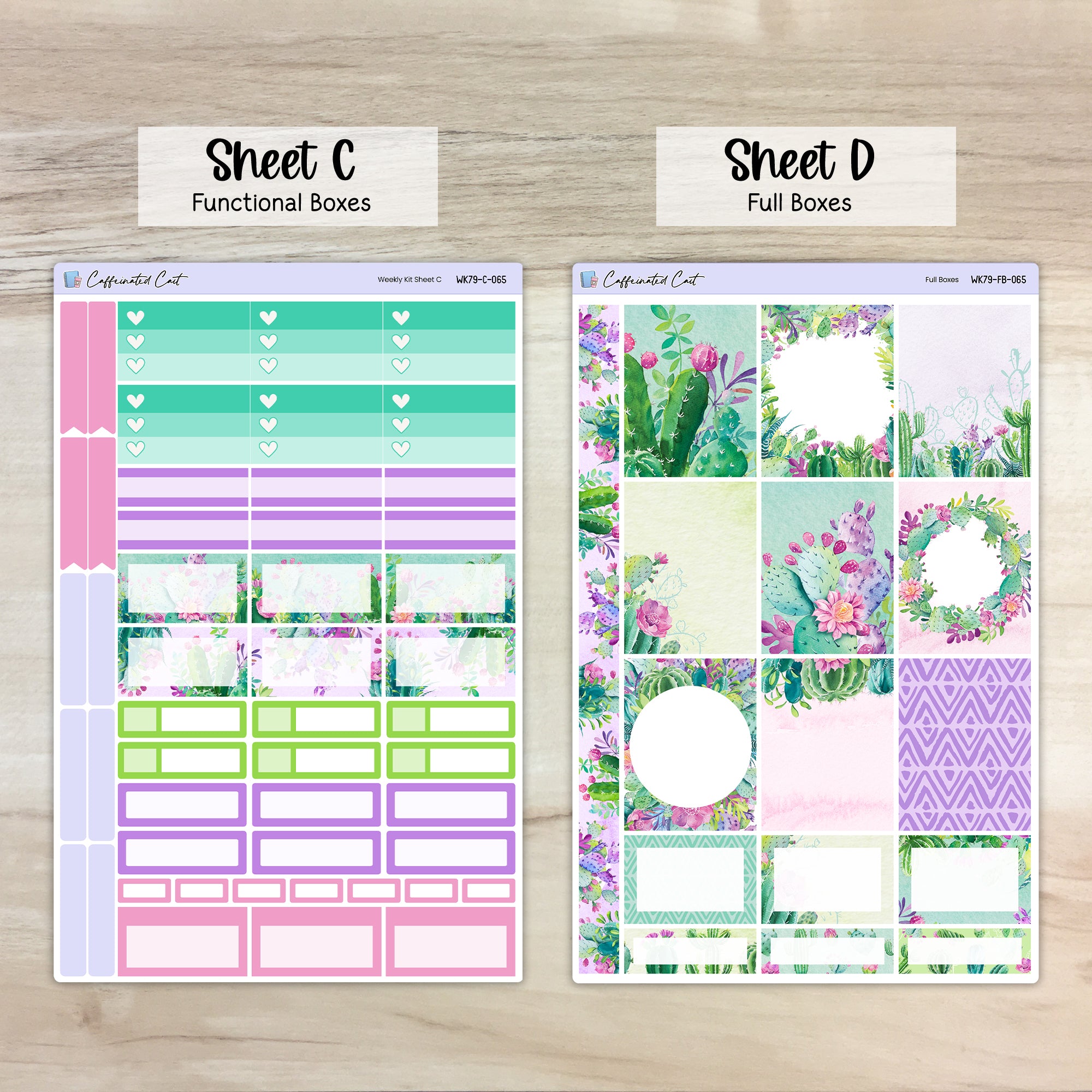 Weekly Kit & Add-ons - Colorful Cacti [ 065 ]