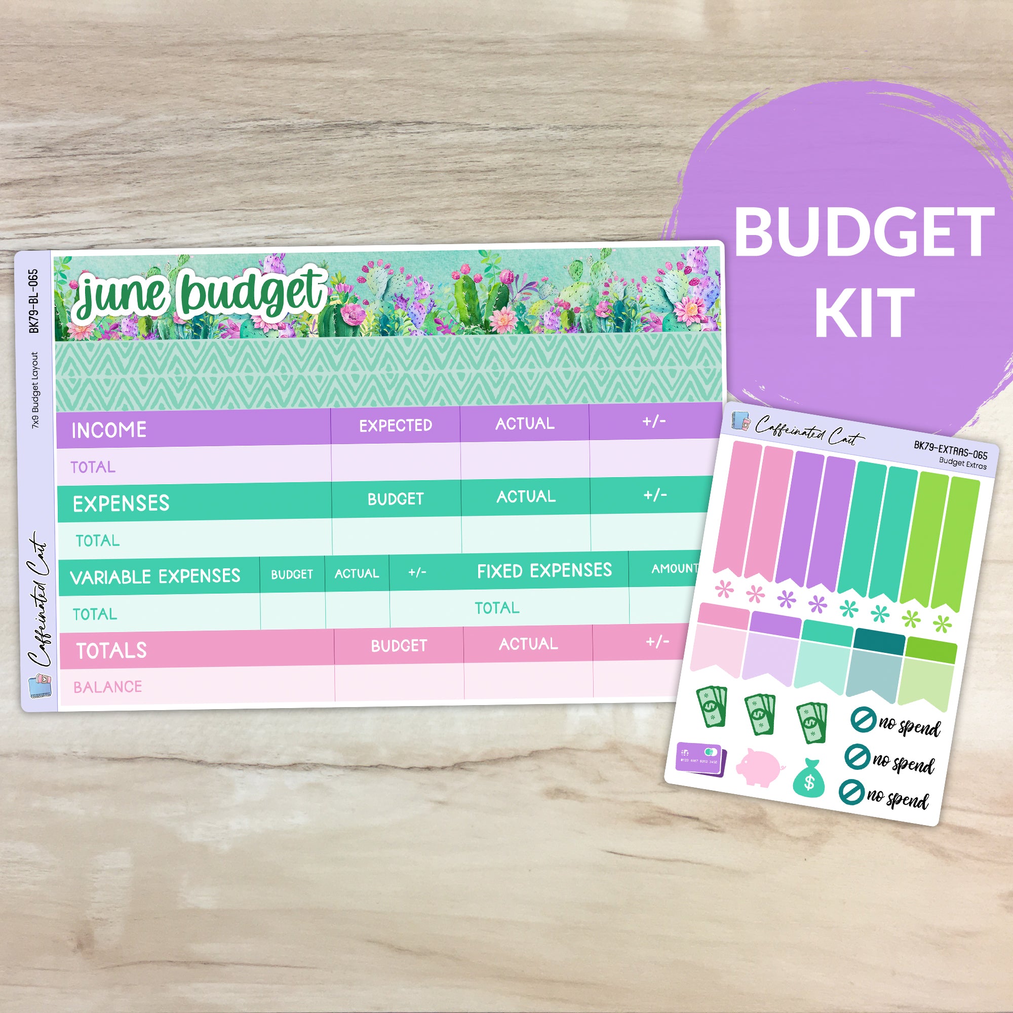 Budget Kit - Colorful Cacti [ 065 ]