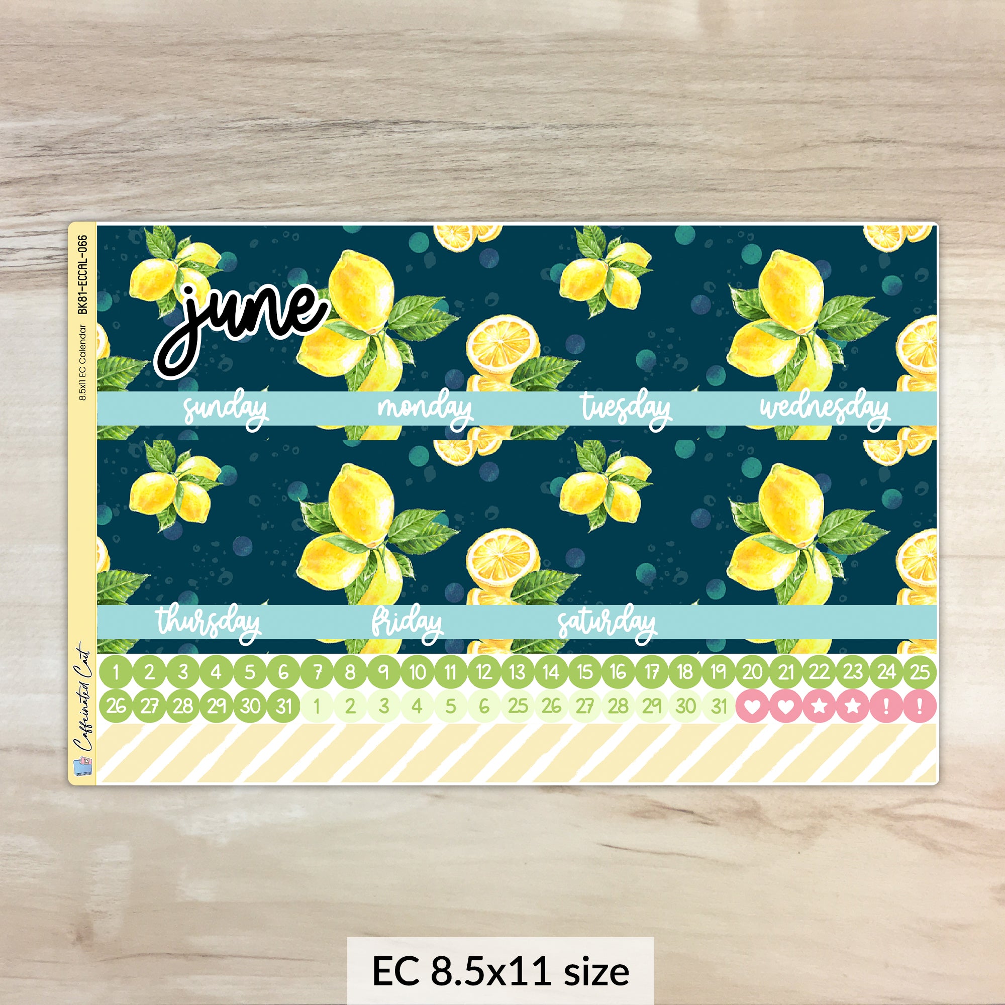 Calendar Kit for ERIN CONDREN Planners - Sunshine & Lemons [ 066 ]