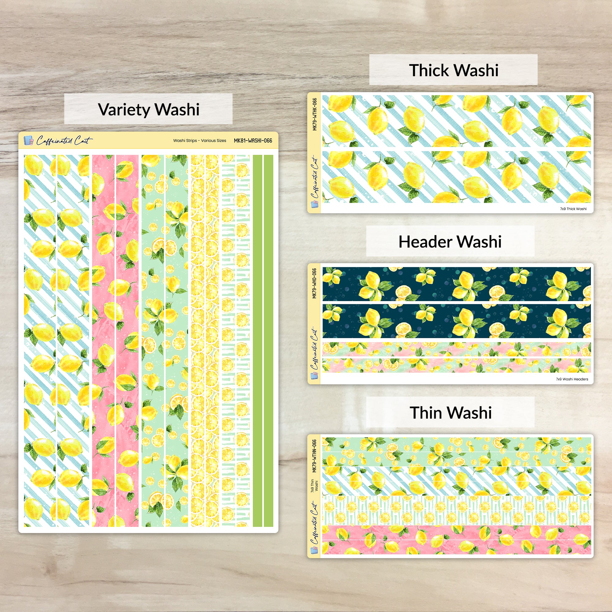 Washi Strips - Sunshine & Lemons [ 066 ]