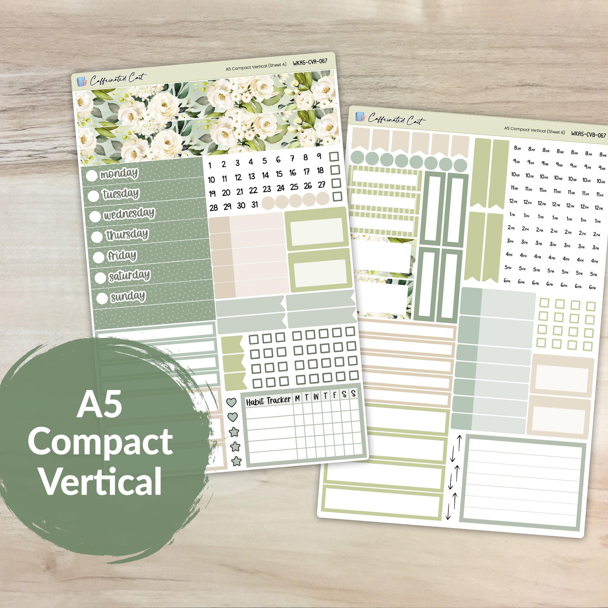 A5 Compact Vertical Kit - Serene [ 067 ]