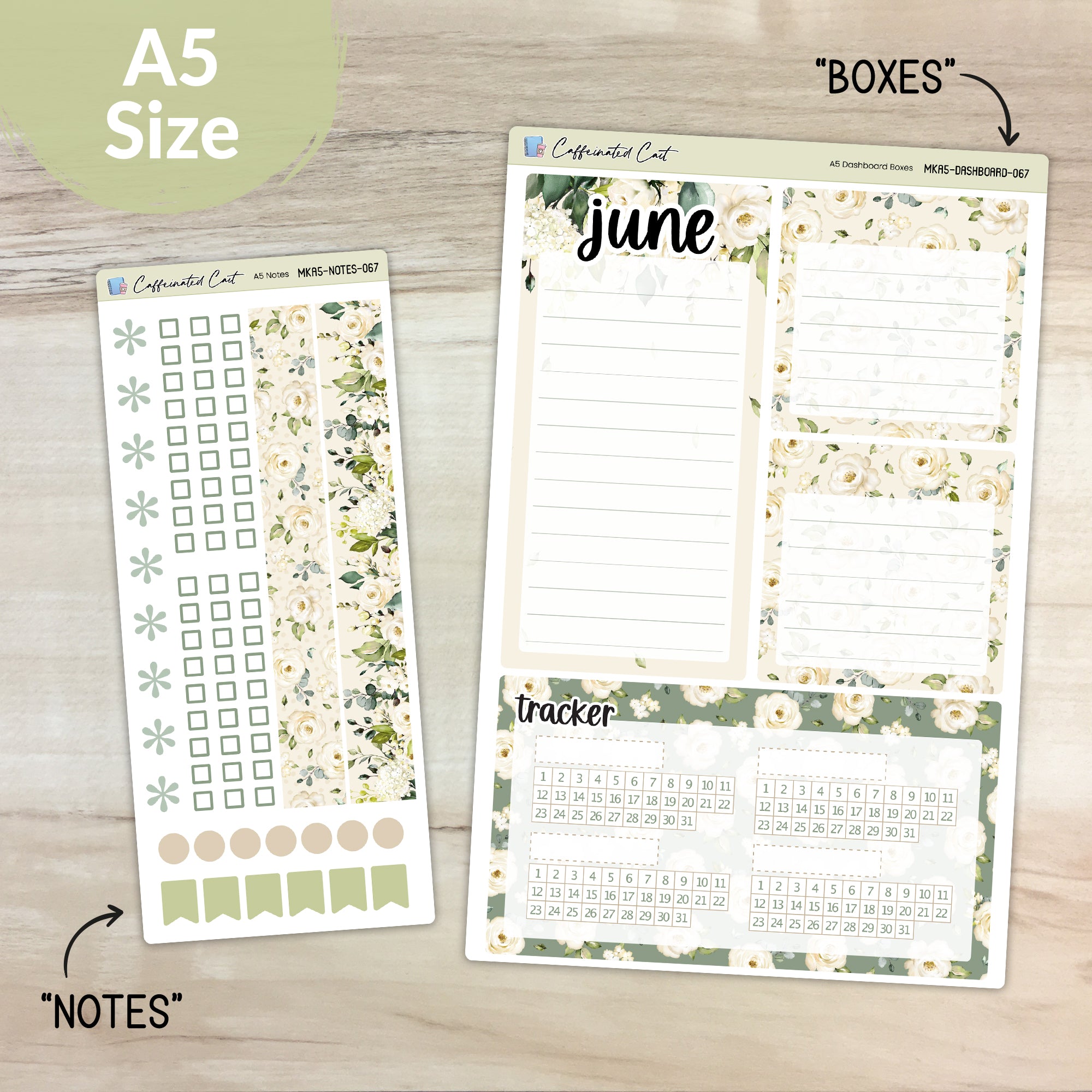 Dashboard & Notes Kit for ERIN CONDREN Planners - Serene [ 067 ]