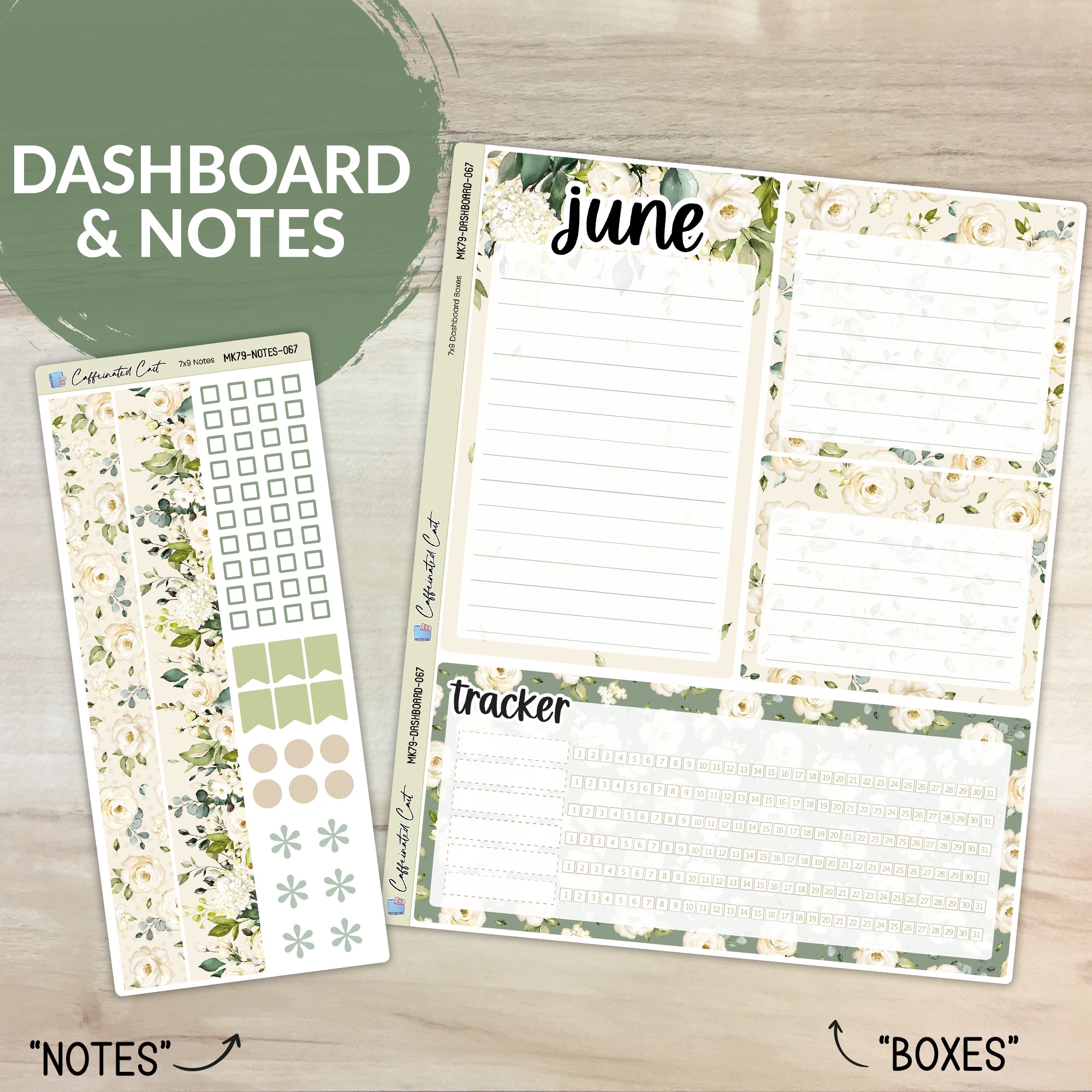 Dashboard & Notes Kit for ERIN CONDREN Planners - Serene [ 067 ]