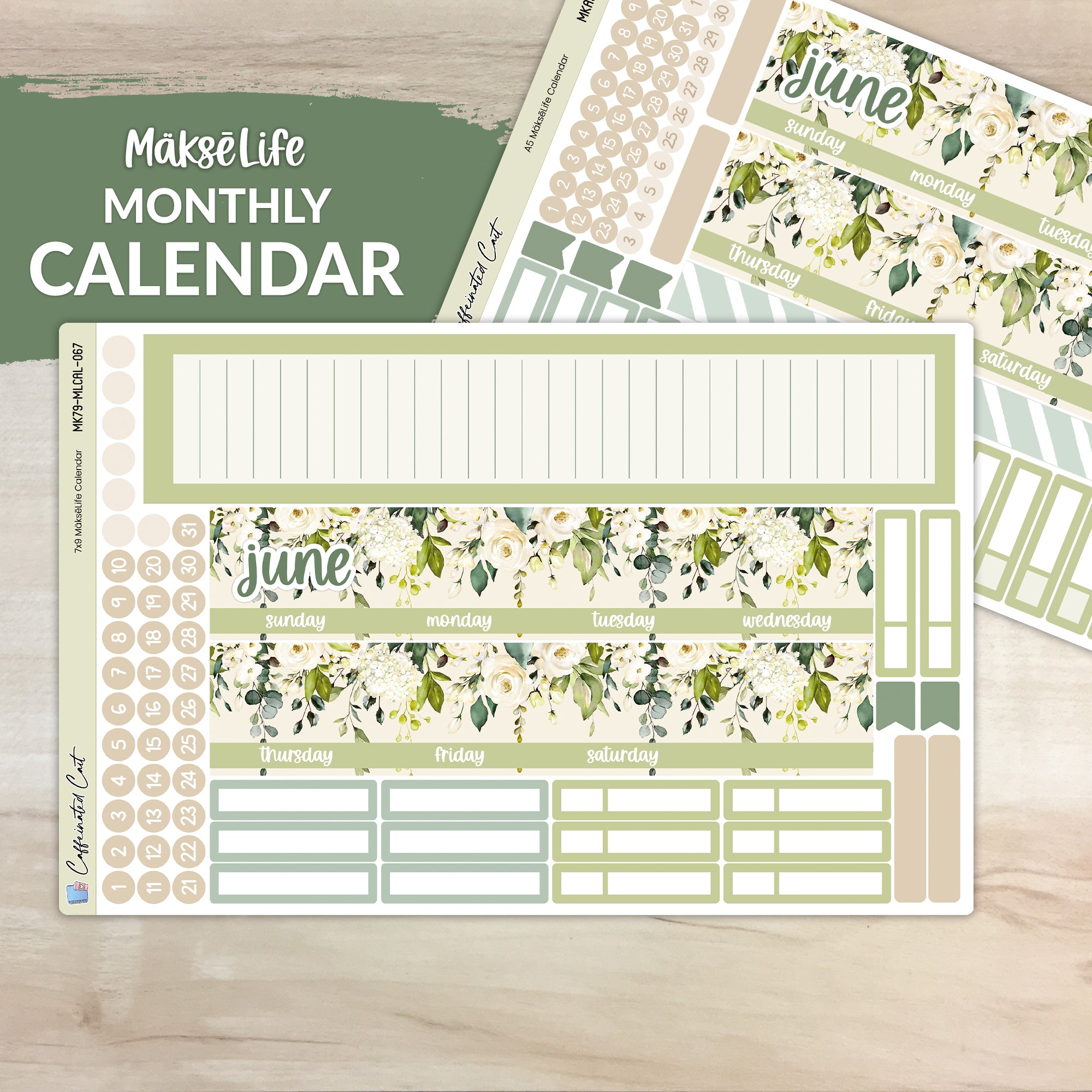 Calendar Kit for MAKSELIFE Planners - Serene [ 067 ]