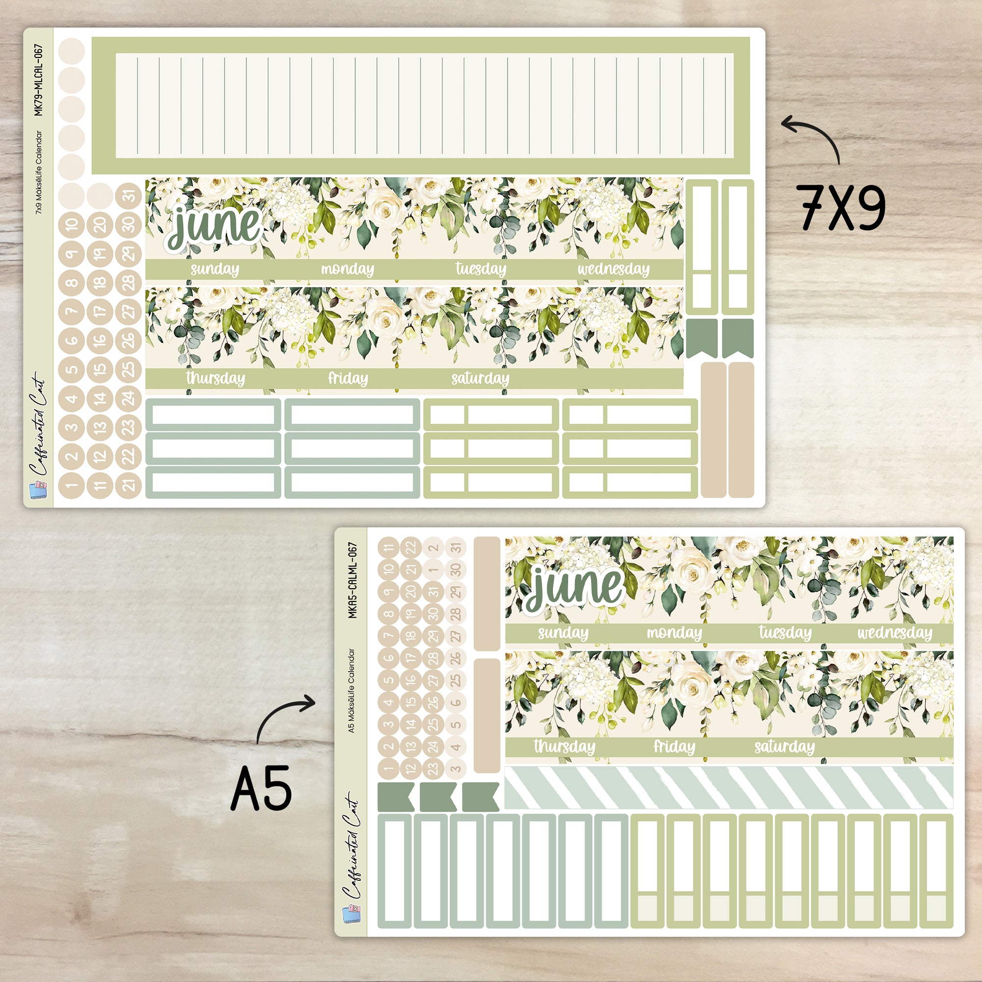 Calendar Kit for MAKSELIFE Planners - Serene [ 067 ]