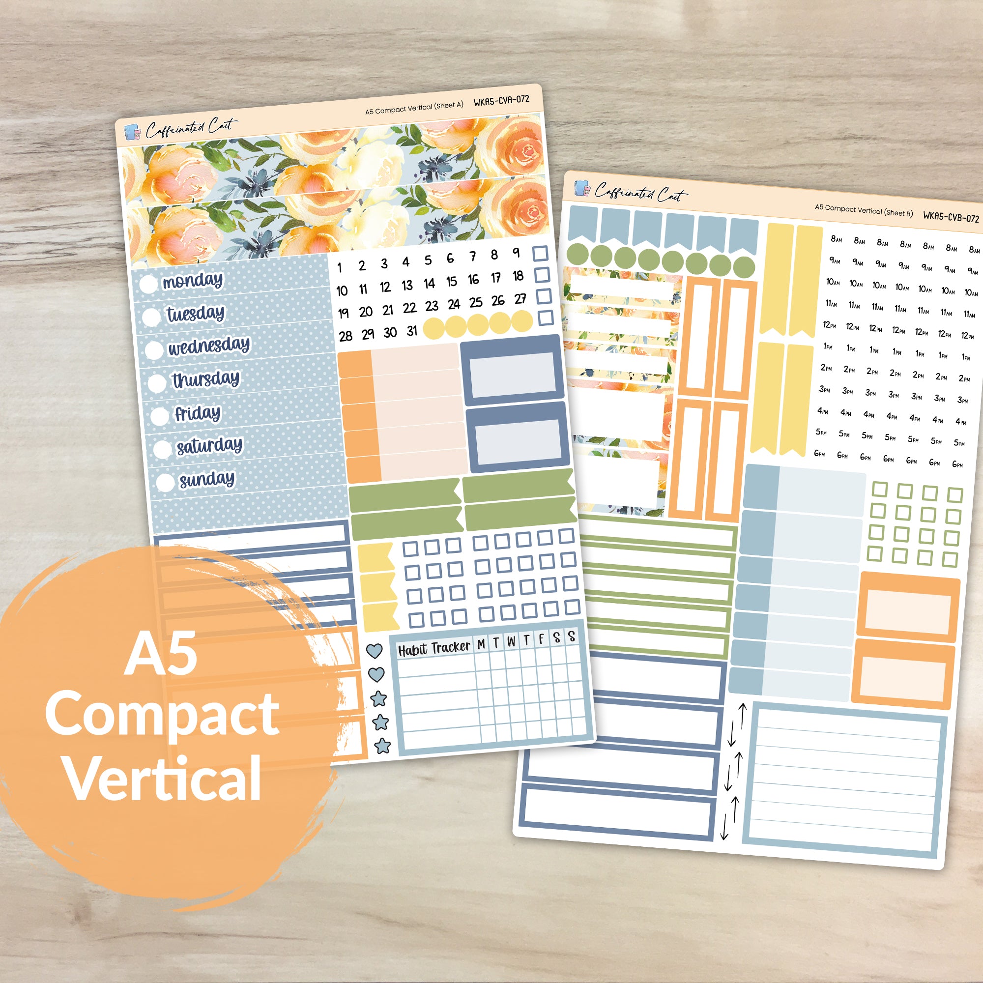 A5 Compact Vertical Kit - Summer Garden [ 072 ]