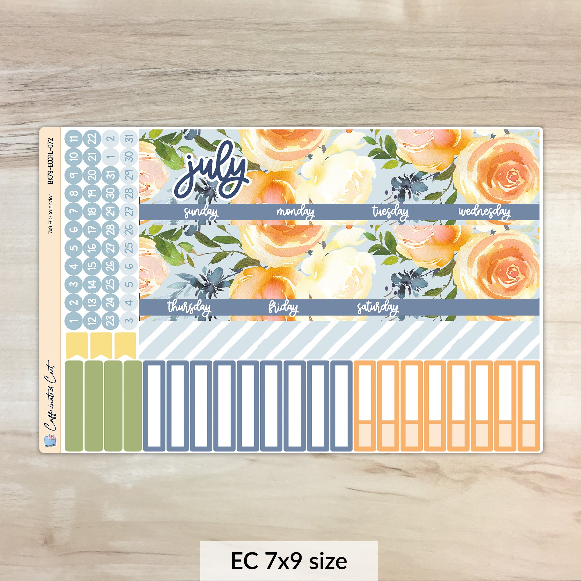 Calendar Kit for ERIN CONDREN Planners - Summer Garden [ 072 ]