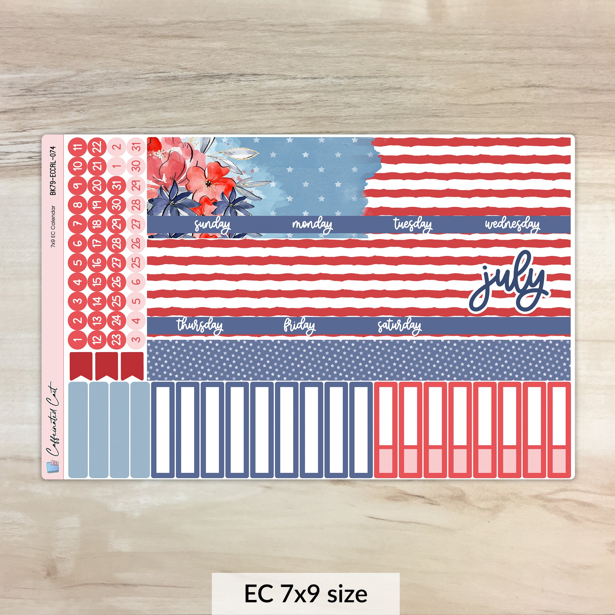 Calendar Kit for ERIN CONDREN Planners - Independence [ 074 ]