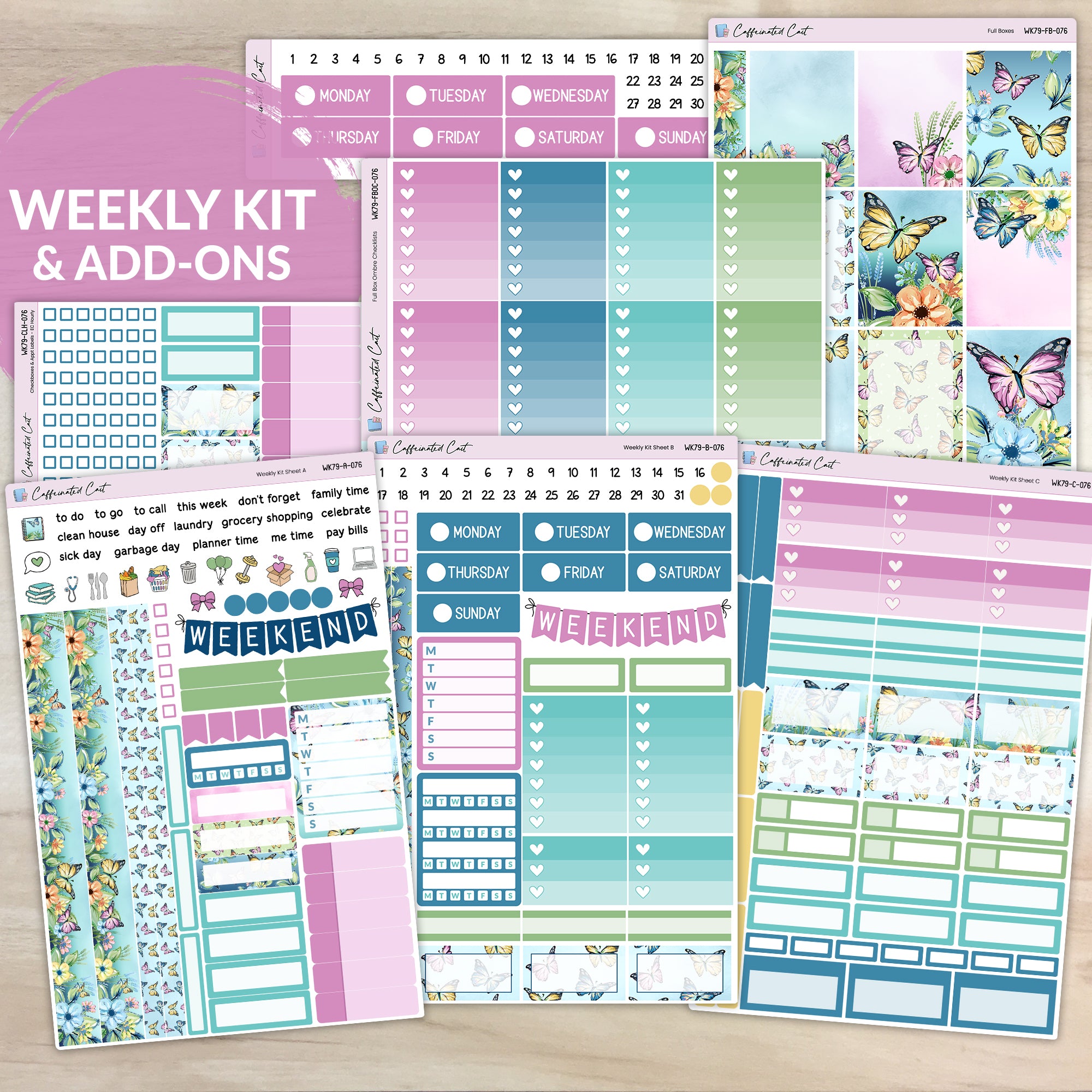 Weekly Kit & Add-ons - Butterfly Meadow [ 076 ]