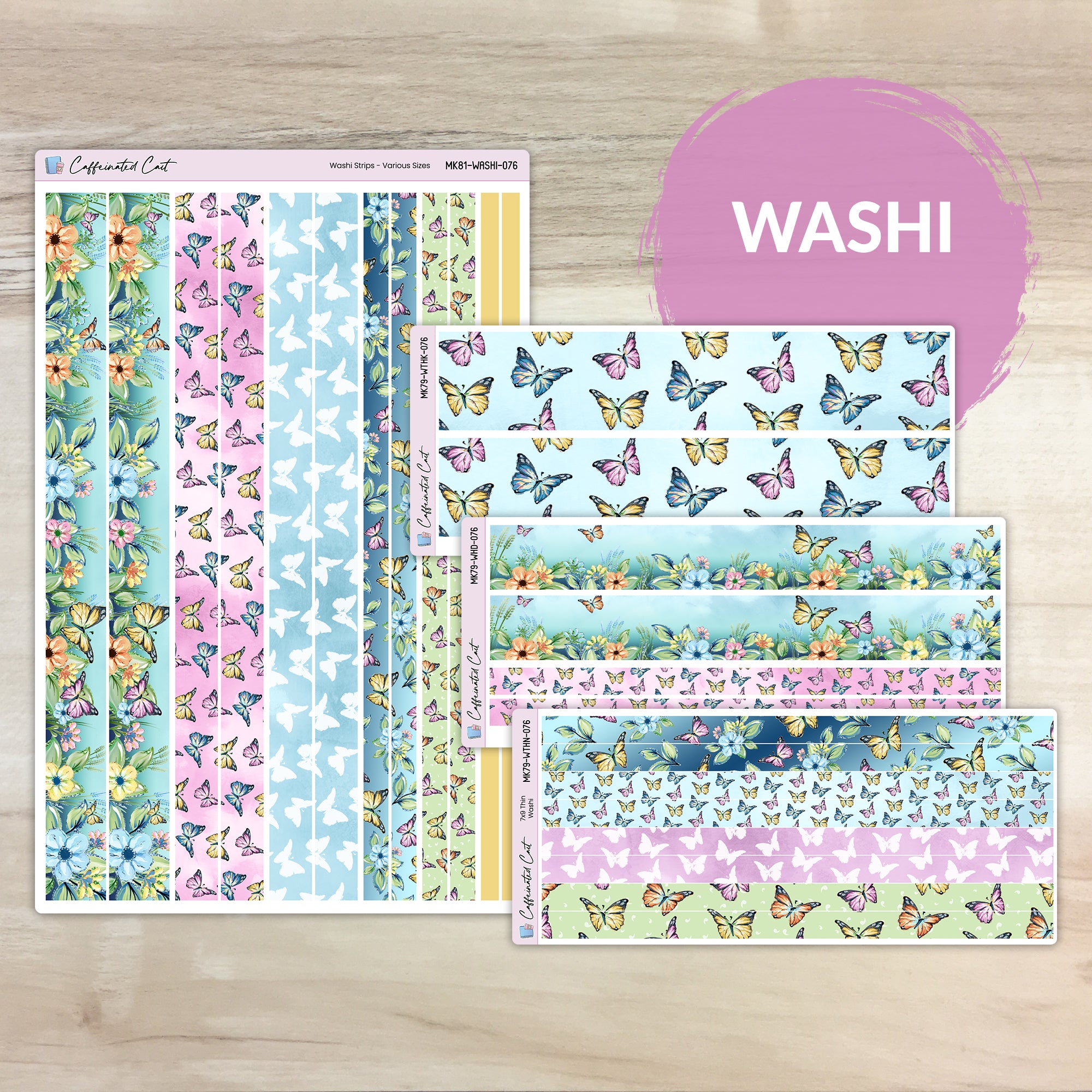 Washi Strips - Butterfly Meadow [ 076 ]