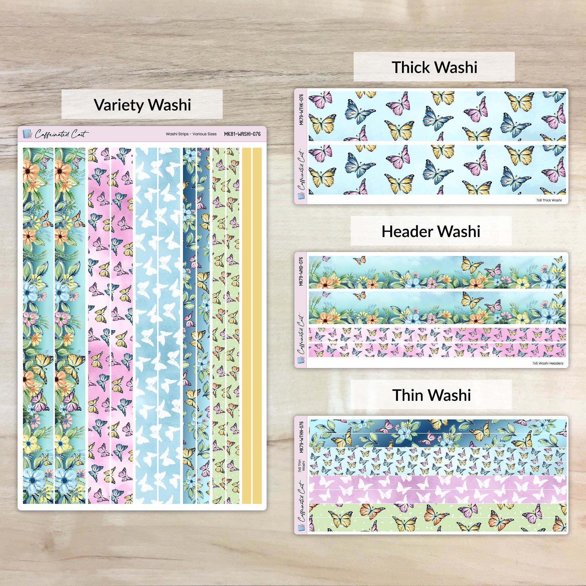 Washi Strips - Butterfly Meadow [ 076 ]