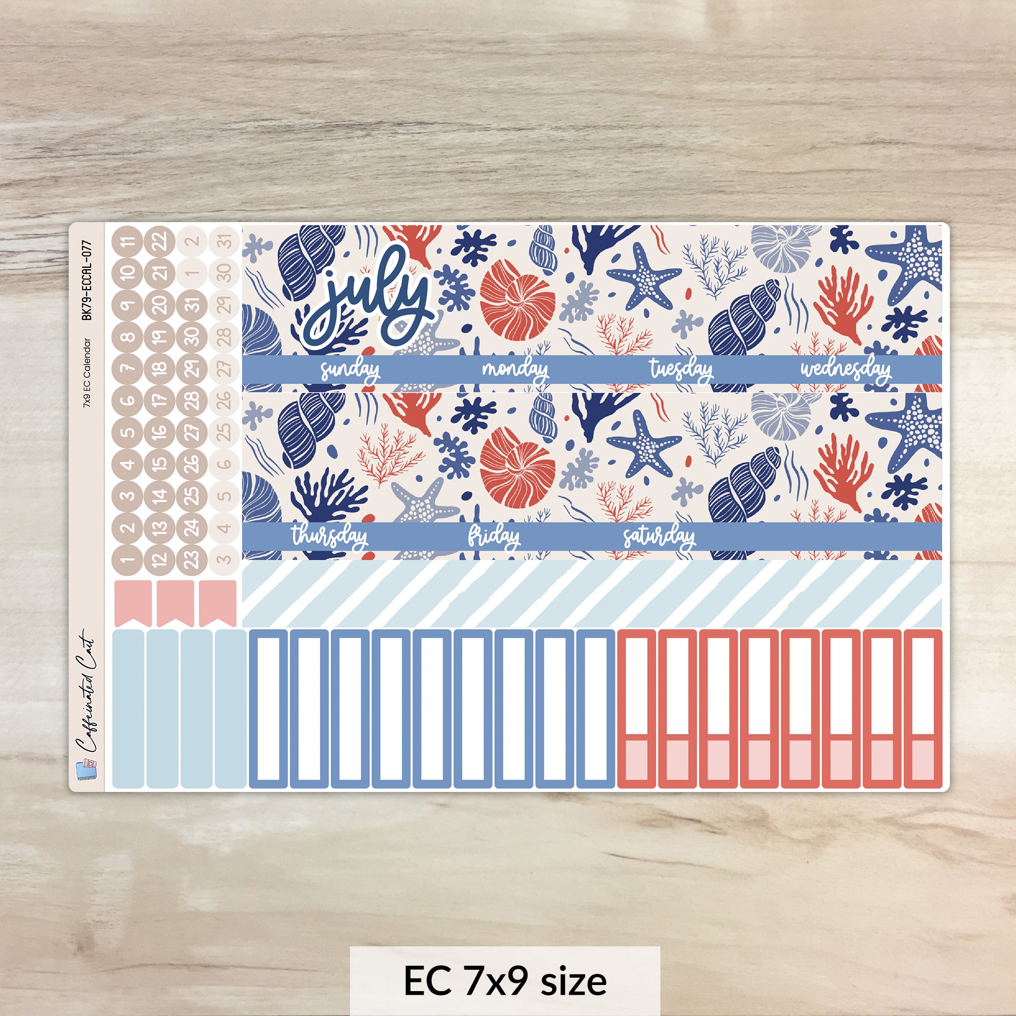 Calendar Kit for ERIN CONDREN Planners - Oceana [ 077 ]