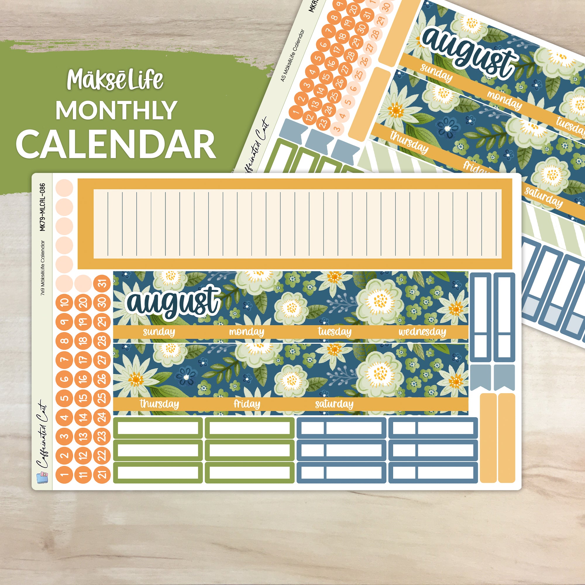 Calendar Kit for MAKSELIFE Planners - Green Thumb [ 086 ]