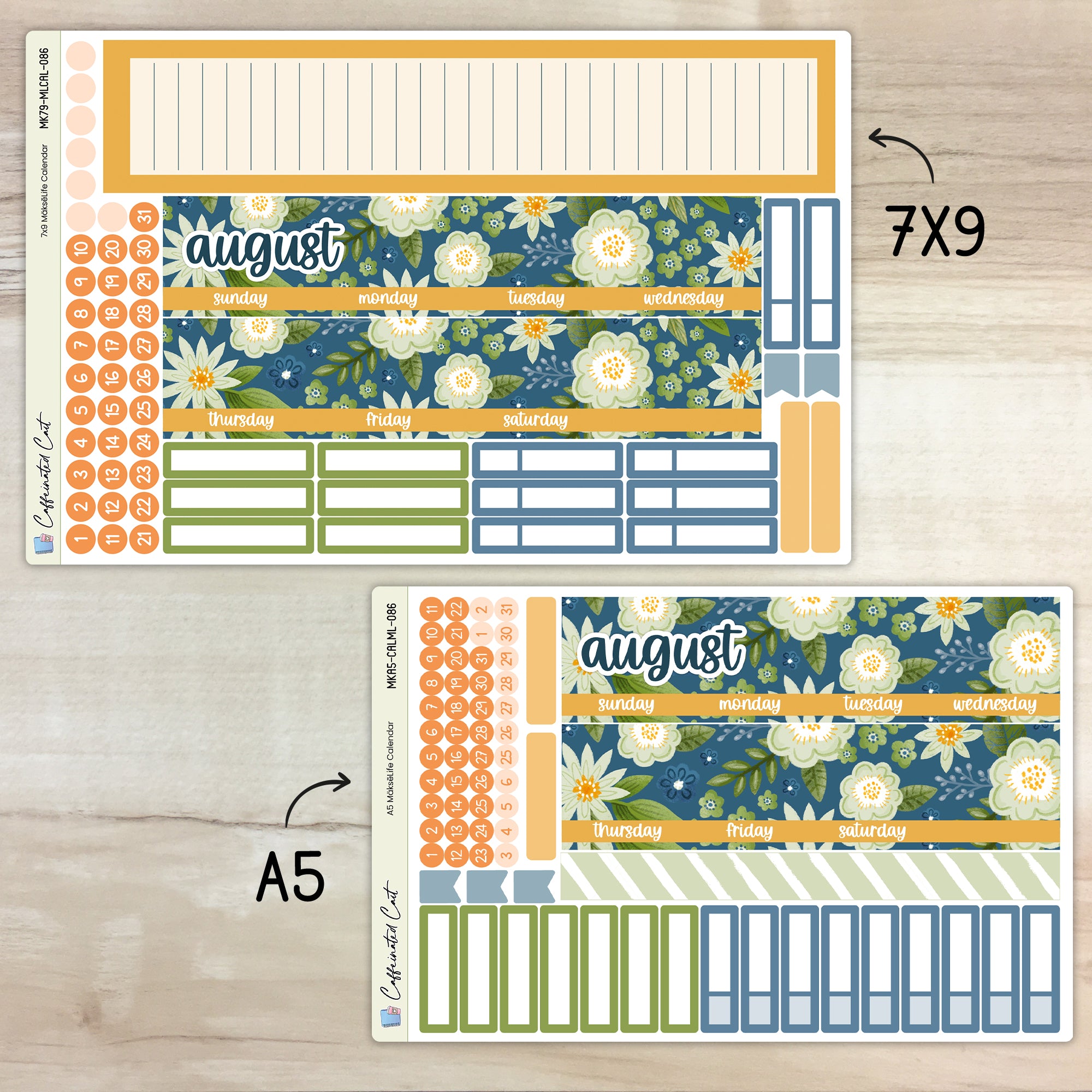 Calendar Kit for MAKSELIFE Planners - Green Thumb [ 086 ]