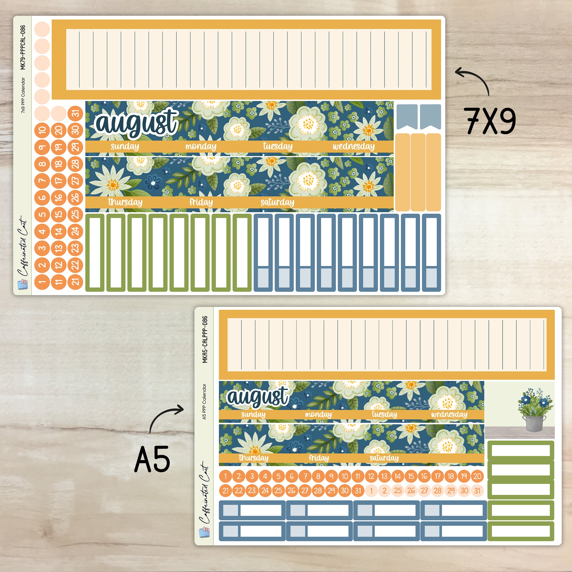 Calendar Kit for PLUM PAPER Planners - Green Thumb [ 086 ]